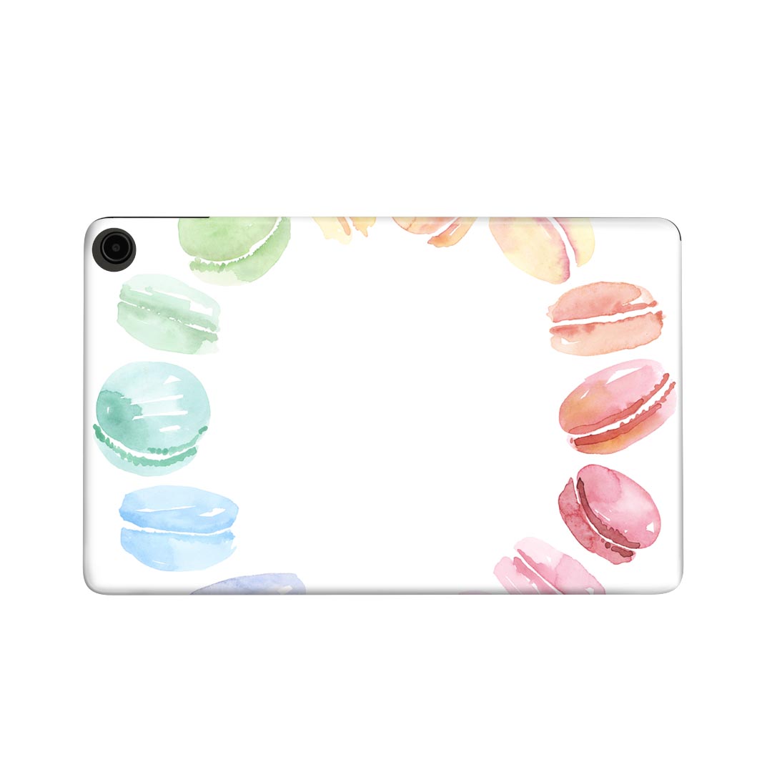 fire max 11 専用 ファイヤーマックス タブレット 専用スキンシール カバー ケース 保護 フィルム ステッカー デコ アクセサリー デザイン 014377 マカロン スイーツ パステル