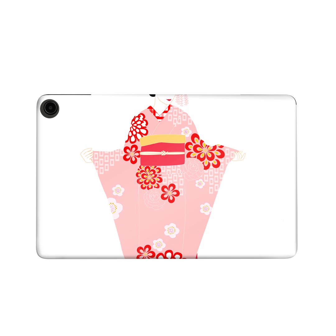 fire max 11 専用 ファイヤーマックス タブレット 専用スキンシール カバー ケース 保護 フィルム ステッカー デコ アクセサリー デザイン 014444 着物 舞妓 花