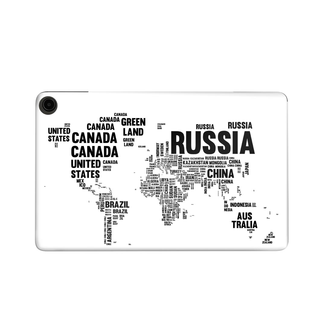 fire max 11 専用 ファイヤーマックス タブレット 専用スキンシール カバー ケース 保護 フィルム ステッカー デコ アクセサリー デザイン 016209 世界地図 モノクロ