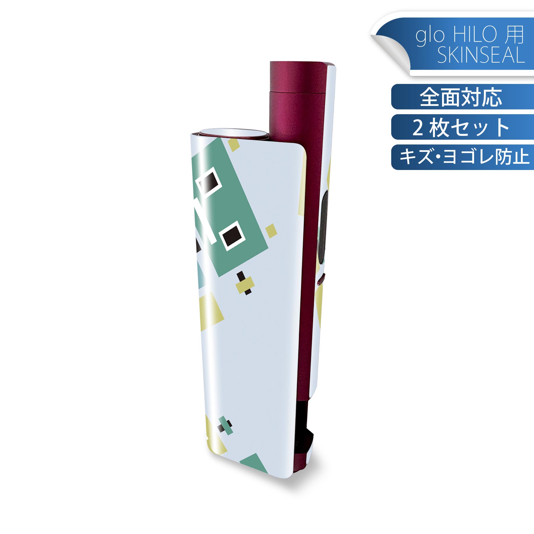 商品特徴・貼るだけでかんたん着せ替え、glo HILO plus 専用デザインスキンシール・高精細プリントで写真と遜色のない仕上がり！半光沢シートでしっとりツヤのある表現力・正面に加え、天面・底面シールがセットで一体感アップ！・ちょっとしたすり傷からglo hyperx2 本体を保護・接着部はエアフリー素材で気泡の心配も軽減・再剥離素材なので貼り付け時の調整も安心注意事項画像はサンプルですので、ご覧の環境によっては多少色味に違いを感じる場合がございます。 イメージと違った、モニターと色味が異なるという理由での交換や返金はご対応出来かねます。スキンシールのみの販売で、glo HILO plus 本体は付属しません。初回貼付時の位置調整や貼り直しは可能ですが、しっかりと押し付けて接着させた後の再剥離、再利用は保証しておりません。また接着部に油分や汚れが付着しますと角の部分は剥がれやすくなりますので、貼付時はあまり触れないようにご注意ください。無地のセミグロスシートにデザインをプリントした商品で、デコなどの加工はございません。 凹凸や光沢があるように見えたり布地や金属を素材にしたように見える商品もありますが、デザインの図版によるものです。印刷時に微妙な画像のズレが生じる場合がございます。ご注文後に1点1点制作する受注生産品の為、不良品以外のご返品や交換は固くお断りします。 発送について完全受注生産のハンドメイド商品となりますので、既製品と比べて発送までお時間を頂いています。 基本的に決済確認後、最大で10営業日での発送となります。繁忙期や休業日明けの場合はさらに時間がかかる場合があります。 その際には別途メールにてご連絡致します。メール便の場合、発送日から到着までに2?4日ほどかかる場合が多く、紛失などの保障もご対応できかねます。あらかじめご了承下さい。