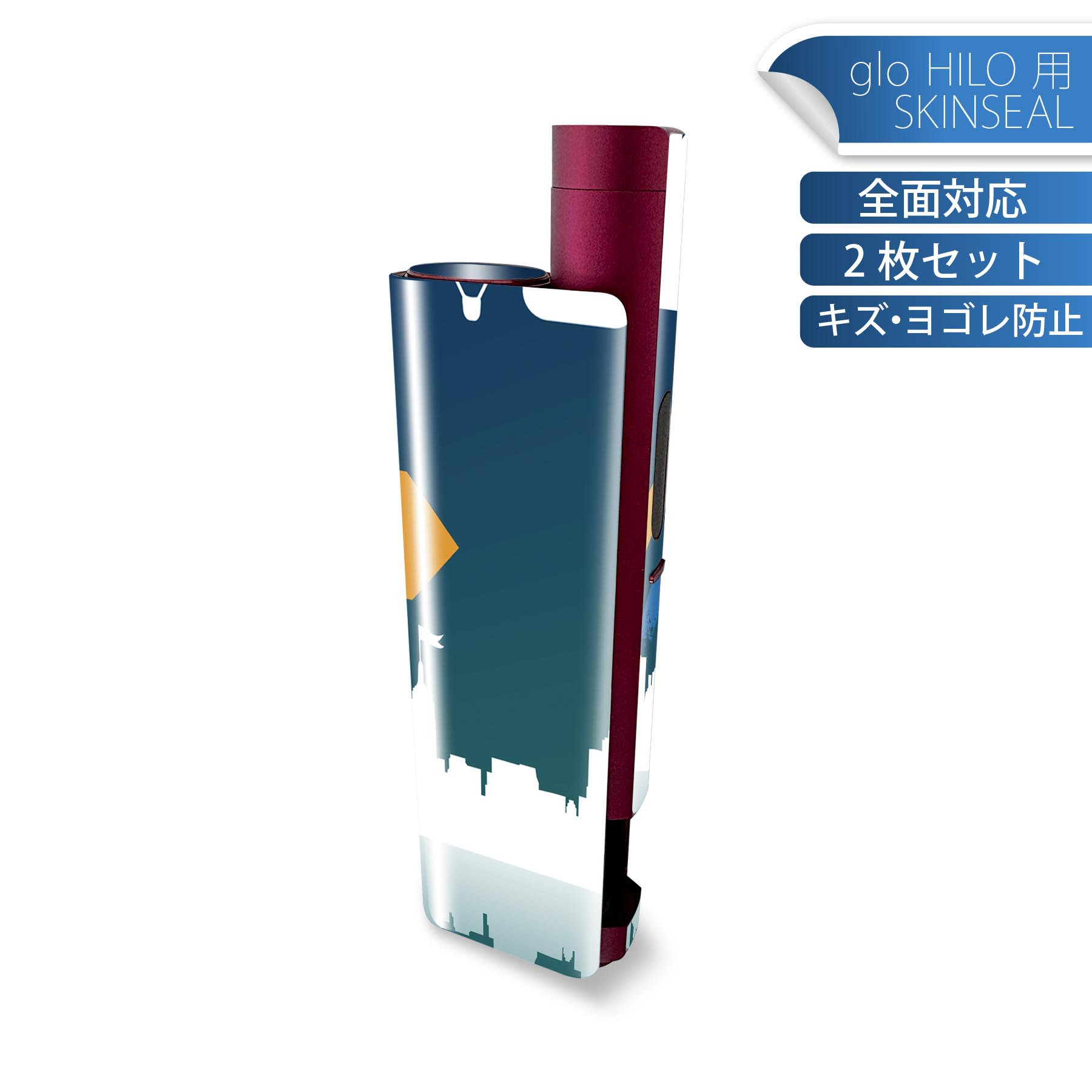 商品特徴・貼るだけでかんたん着せ替え、glo HILO plus 専用デザインスキンシール・高精細プリントで写真と遜色のない仕上がり！半光沢シートでしっとりツヤのある表現力・正面に加え、天面・底面シールがセットで一体感アップ！・ちょっとしたすり傷からglo hyperx2 本体を保護・接着部はエアフリー素材で気泡の心配も軽減・再剥離素材なので貼り付け時の調整も安心注意事項画像はサンプルですので、ご覧の環境によっては多少色味に違いを感じる場合がございます。 イメージと違った、モニターと色味が異なるという理由での交換や返金はご対応出来かねます。スキンシールのみの販売で、glo HILO plus 本体は付属しません。初回貼付時の位置調整や貼り直しは可能ですが、しっかりと押し付けて接着させた後の再剥離、再利用は保証しておりません。また接着部に油分や汚れが付着しますと角の部分は剥がれやすくなりますので、貼付時はあまり触れないようにご注意ください。無地のセミグロスシートにデザインをプリントした商品で、デコなどの加工はございません。 凹凸や光沢があるように見えたり布地や金属を素材にしたように見える商品もありますが、デザインの図版によるものです。印刷時に微妙な画像のズレが生じる場合がございます。ご注文後に1点1点制作する受注生産品の為、不良品以外のご返品や交換は固くお断りします。 発送について完全受注生産のハンドメイド商品となりますので、既製品と比べて発送までお時間を頂いています。 基本的に決済確認後、最大で10営業日での発送となります。繁忙期や休業日明けの場合はさらに時間がかかる場合があります。 その際には別途メールにてご連絡致します。メール便の場合、発送日から到着までに2?4日ほどかかる場合が多く、紛失などの保障もご対応できかねます。あらかじめご了承下さい。