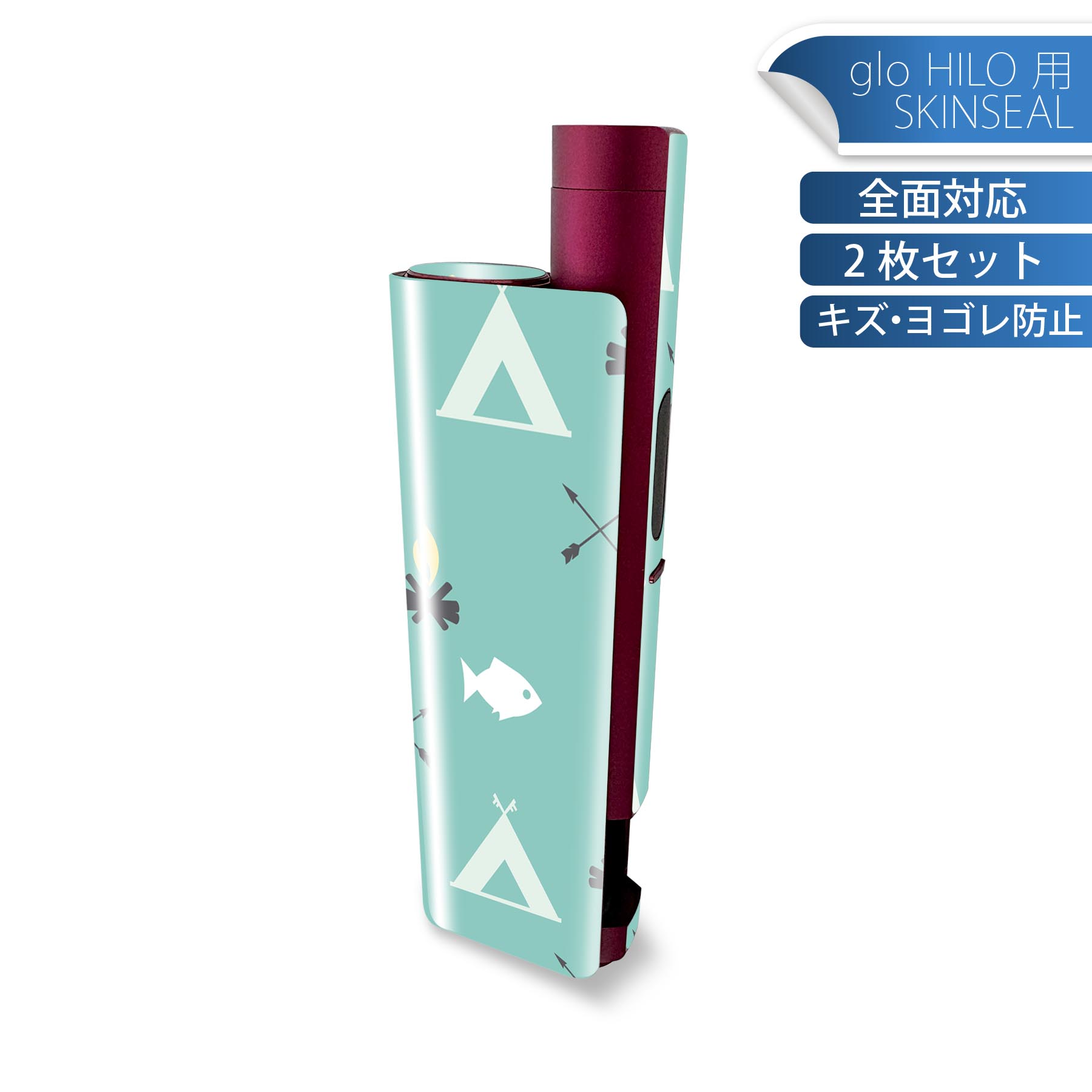 商品特徴・貼るだけでかんたん着せ替え、glo HILO plus 専用デザインスキンシール・高精細プリントで写真と遜色のない仕上がり！半光沢シートでしっとりツヤのある表現力・正面に加え、天面・底面シールがセットで一体感アップ！・ちょっとしたすり傷からglo hyperx2 本体を保護・接着部はエアフリー素材で気泡の心配も軽減・再剥離素材なので貼り付け時の調整も安心注意事項画像はサンプルですので、ご覧の環境によっては多少色味に違いを感じる場合がございます。 イメージと違った、モニターと色味が異なるという理由での交換や返金はご対応出来かねます。スキンシールのみの販売で、glo HILO plus 本体は付属しません。初回貼付時の位置調整や貼り直しは可能ですが、しっかりと押し付けて接着させた後の再剥離、再利用は保証しておりません。また接着部に油分や汚れが付着しますと角の部分は剥がれやすくなりますので、貼付時はあまり触れないようにご注意ください。無地のセミグロスシートにデザインをプリントした商品で、デコなどの加工はございません。 凹凸や光沢があるように見えたり布地や金属を素材にしたように見える商品もありますが、デザインの図版によるものです。印刷時に微妙な画像のズレが生じる場合がございます。ご注文後に1点1点制作する受注生産品の為、不良品以外のご返品や交換は固くお断りします。 発送について完全受注生産のハンドメイド商品となりますので、既製品と比べて発送までお時間を頂いています。 基本的に決済確認後、最大で10営業日での発送となります。繁忙期や休業日明けの場合はさらに時間がかかる場合があります。 その際には別途メールにてご連絡致します。メール便の場合、発送日から到着までに2?4日ほどかかる場合が多く、紛失などの保障もご対応できかねます。あらかじめご了承下さい。