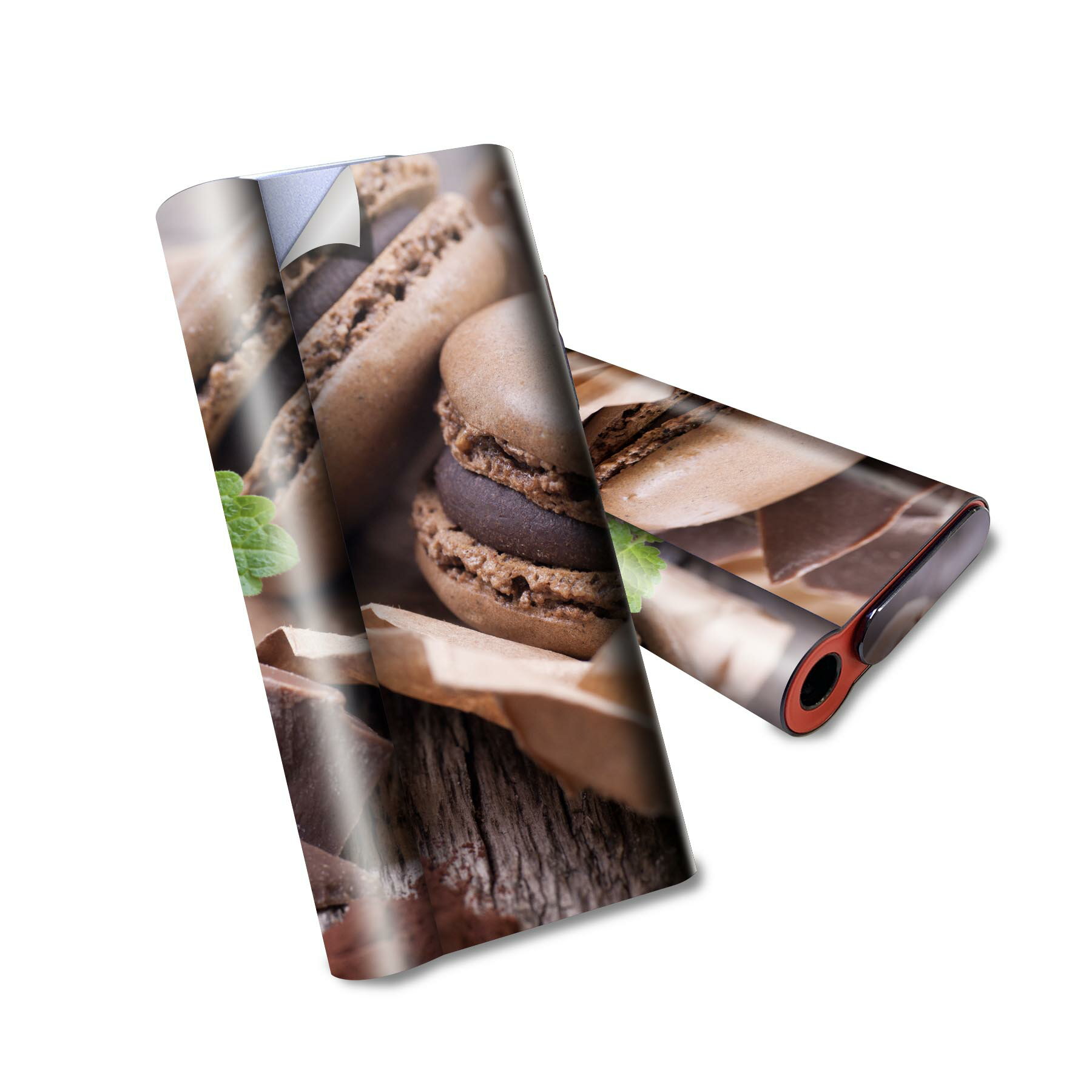 glo hyper air 専用 デザインスキンシール 全面 フルセット カバー ケース 保護 グロー ハイパー エア グロウ ステッカー デコ アクセサリー 電子たばこ 001014 マカロン チョコレート