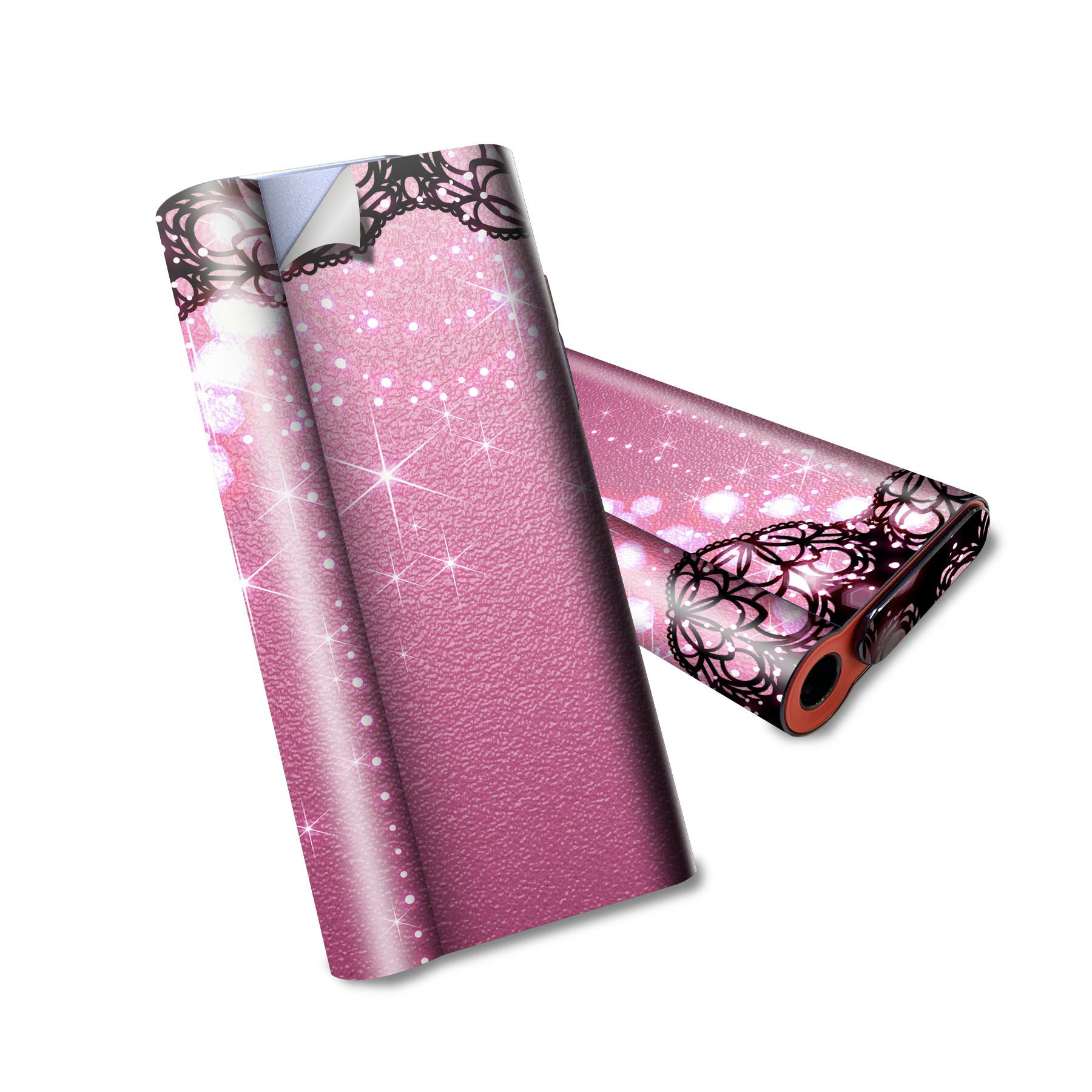楽天スマコレglo hyper air 専用 デザインスキンシール 全面 フルセット カバー ケース 保護 グロー ハイパー エア グロウ ステッカー デコ アクセサリー 電子たばこ 001072 キラキラ　ゴージャス