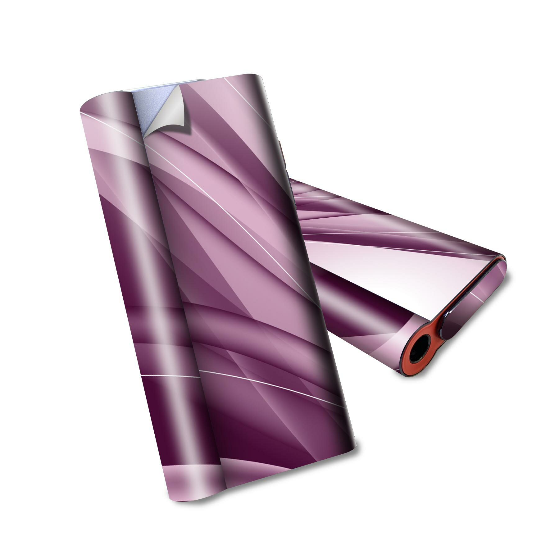 glo hyper air 専用 デザインスキンシール 全面 フルセット カバー ケース 保護 グロー ハイパー エア グロウ ステッカー デコ アクセサリー 電子たばこ 002043 シンプル　紫