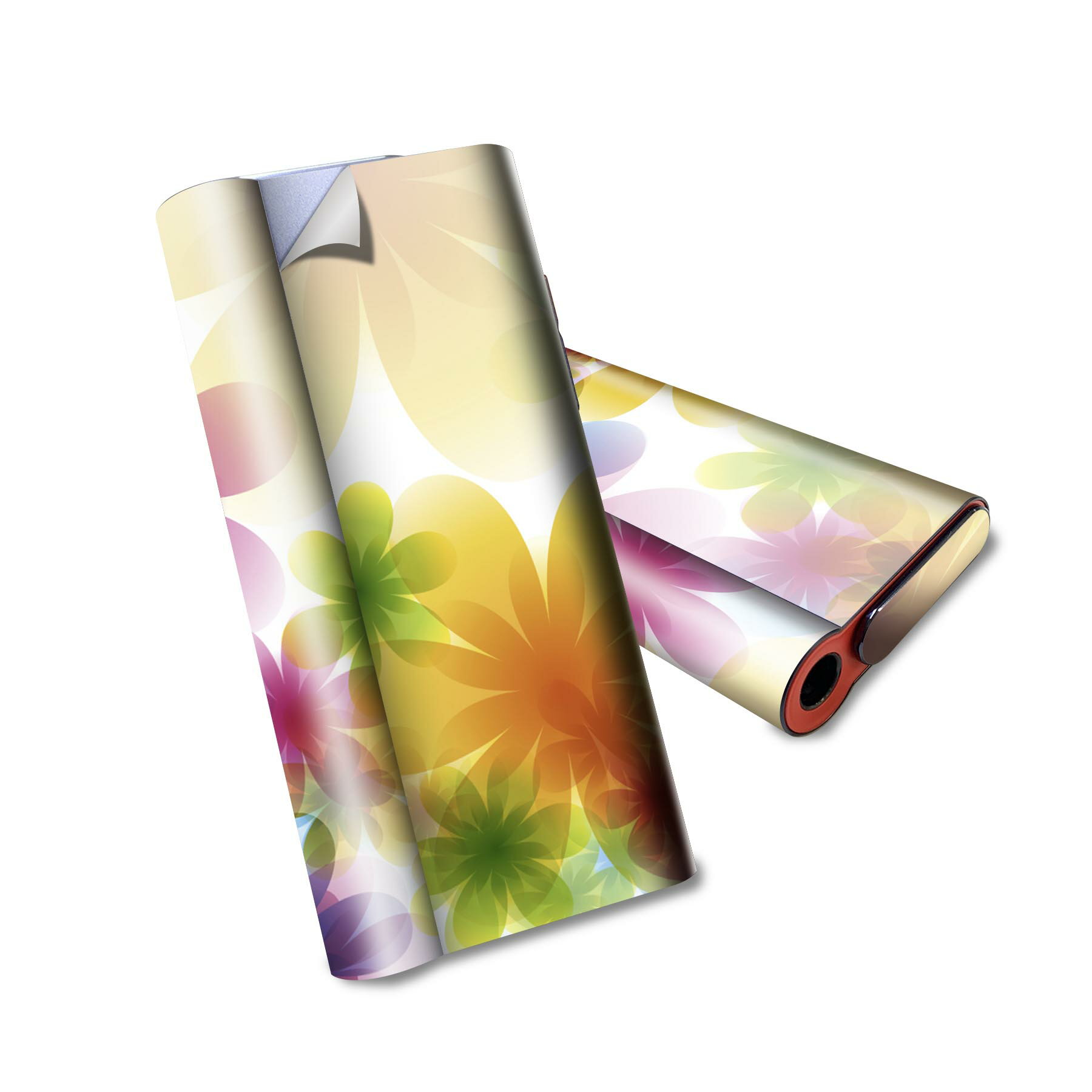 glo hyper air 専用 デザインスキンシール 全面 フルセット カバー ケース 保護 グロー ハイパー エア グロウ ステッカー デコ アクセサリー 電子たばこ 002083 花　　カラフル