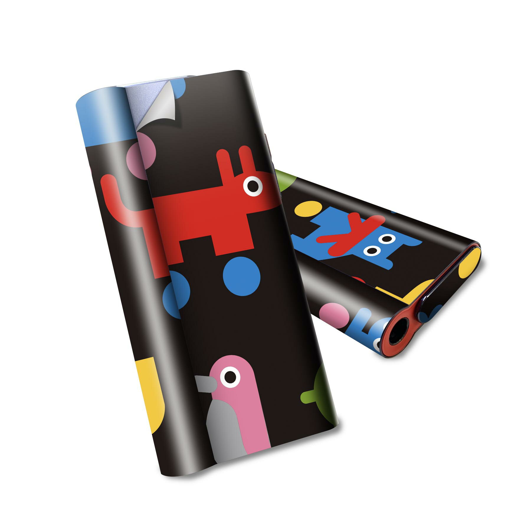 glo hyper air 専用 デザインスキンシール 全面 フルセット カバー ケース 保護 グロー ハイパー エア グロウ ステッカー デコ アクセサリー 電子たばこ 003778 動物　キャラクター　カラフル