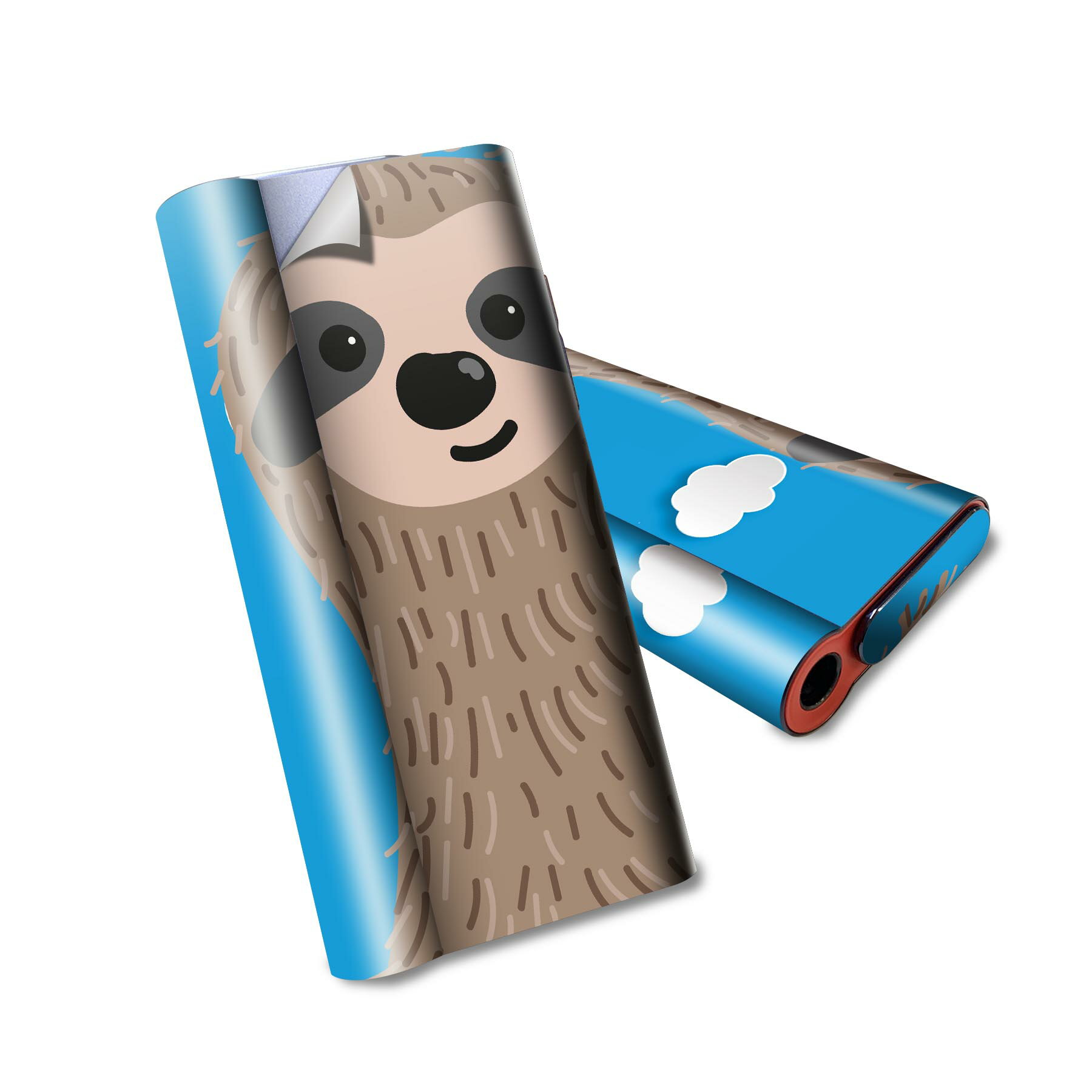 glo hyper air 専用 デザインスキンシール 全面 フルセット カバー ケース 保護 グロー ハイパー エア グロウ ステッカー デコ アクセサリー 電子たばこ 026243 ナマケモノ　動物　雲