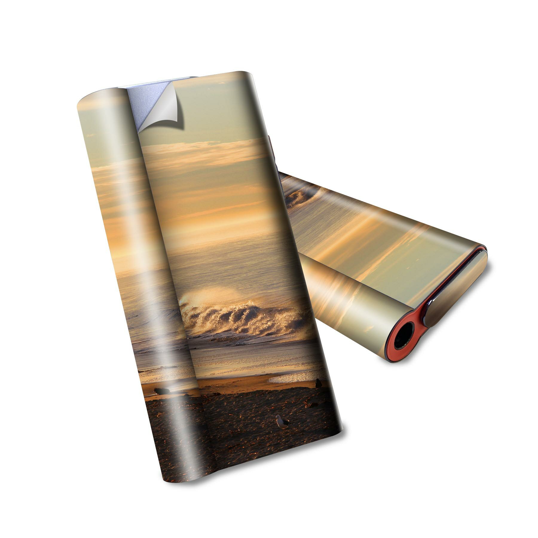 glo hyper air 専用 デザインスキンシール 全面 フルセット カバー ケース 保護 グロー ハイパー エア グロウ ステッカー デコ アクセサリー 電子たばこ 006788 写真　海　空