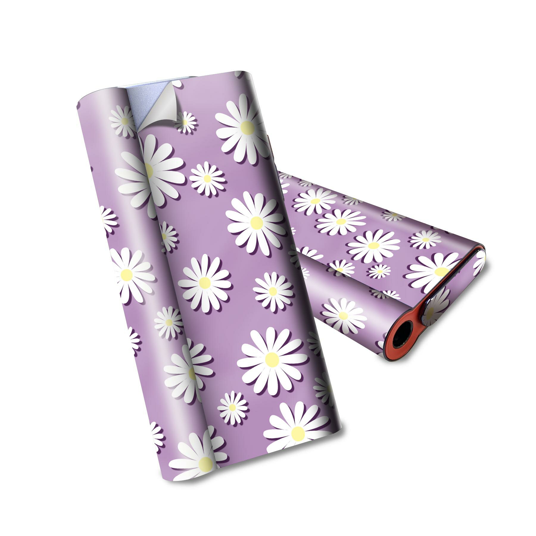 glo hyper air 専用 デザインスキンシール 全面 フルセット カバー ケース 保護 グロー ハイパー エア グロウ ステッカー デコ アクセサリー 電子たばこ 007634 花　　紫　パープル　模様