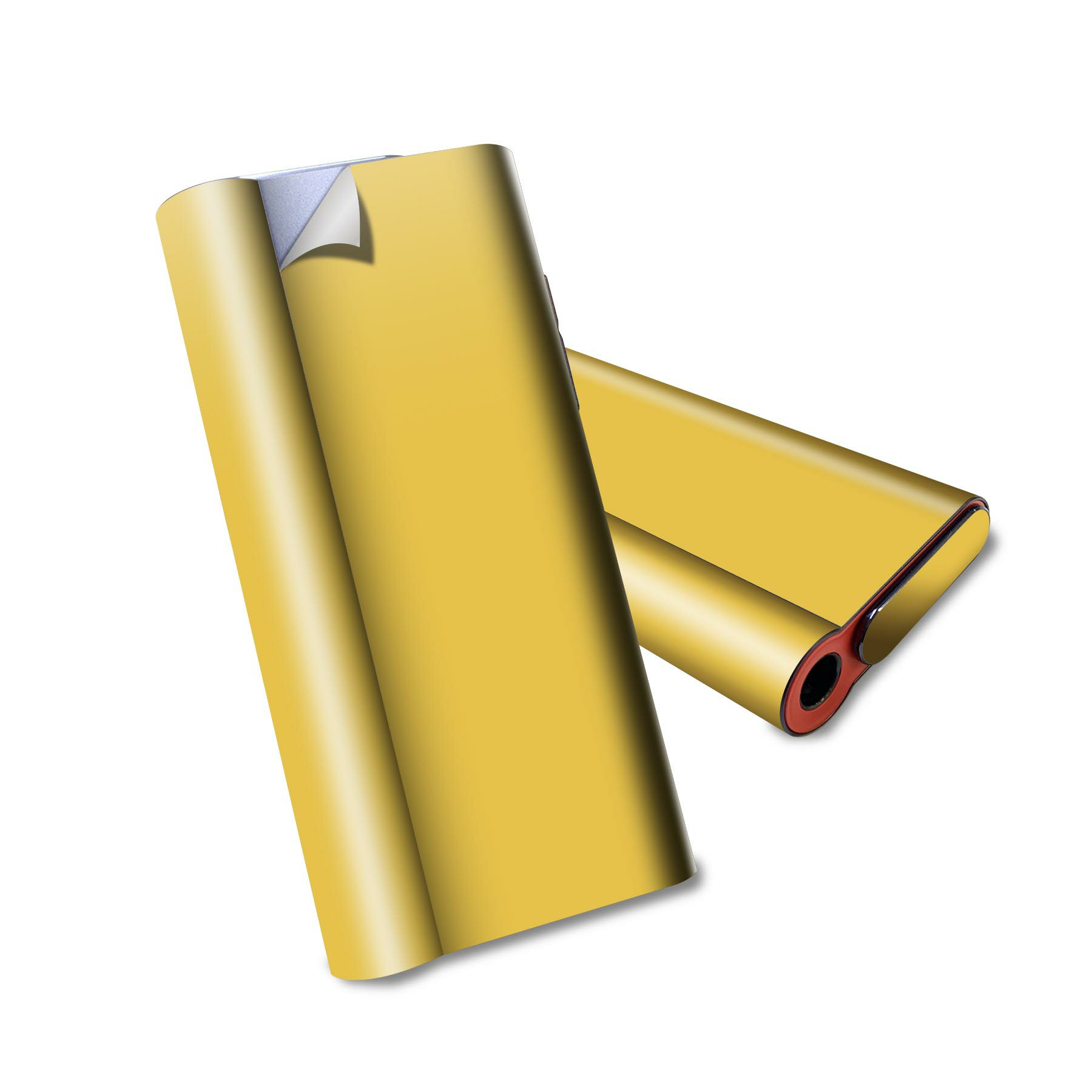 glo hyper air 専用 デザインスキンシール 全面 フルセット カバー ケース 保護 グロー ハイパー エア グロウ ステッカー デコ アクセサリー 電子たばこ 008967 シンプル　無地　黄色