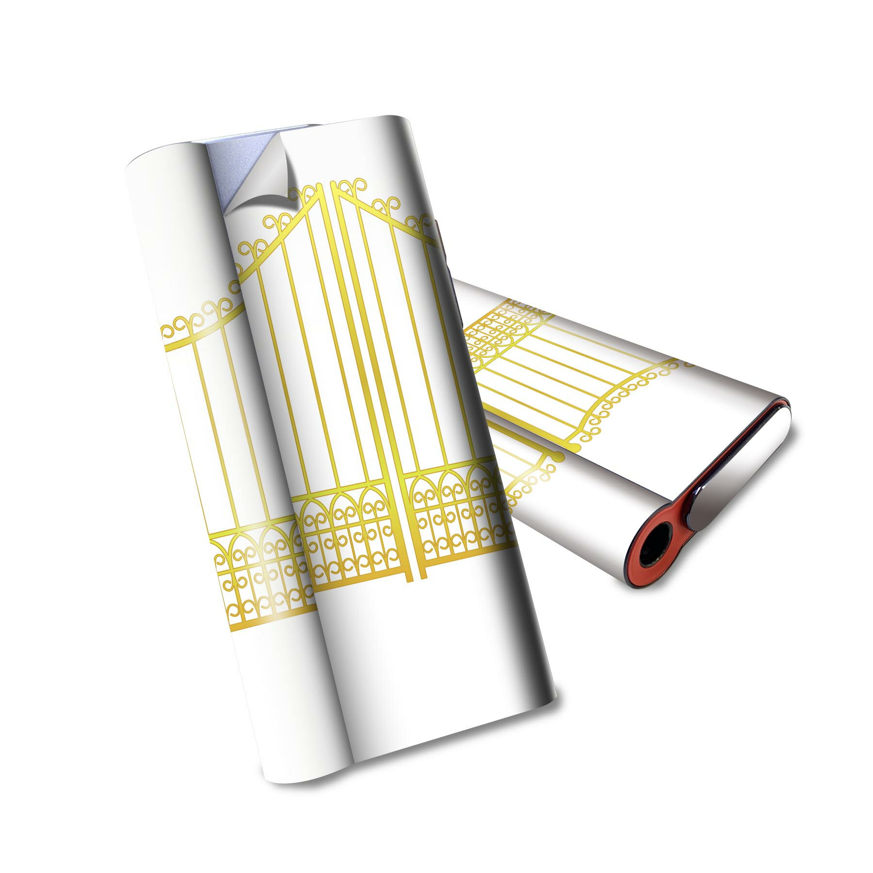 glo hyper air 専用 デザインスキンシール 全面 フルセット カバー ケース 保護 グロー ハイパー エア グロウ ステッカー デコ アクセサリー 電子たばこ 009349 アンティーク　黄色