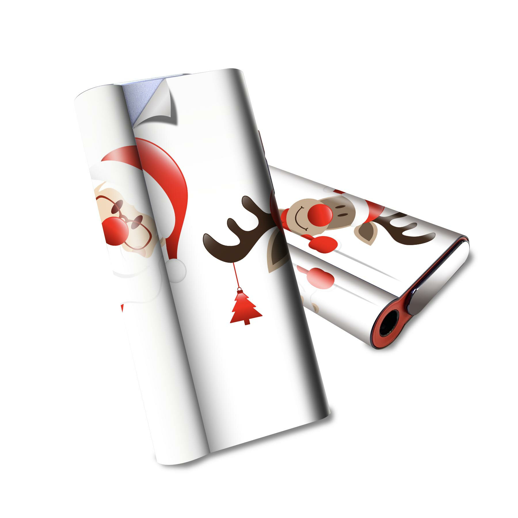 glo hyper air 専用 デザインスキンシール 全面 フルセット カバー ケース 保護 グロー ハイパー エア グロウ ステッカー デコ アクセサリー 電子たばこ 009949 クリスマス　サンタ　キャラクター