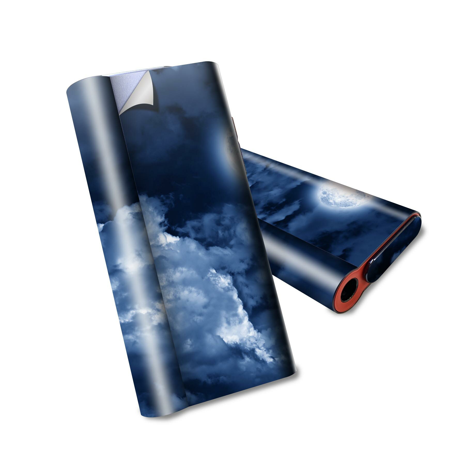 glo hyper air 専用 デザインスキンシール 全面 フルセット カバー ケース 保護 グロー ハイパー エア グロウ ステッカー デコ アクセサリー 電子たばこ 011707 月　空　夜