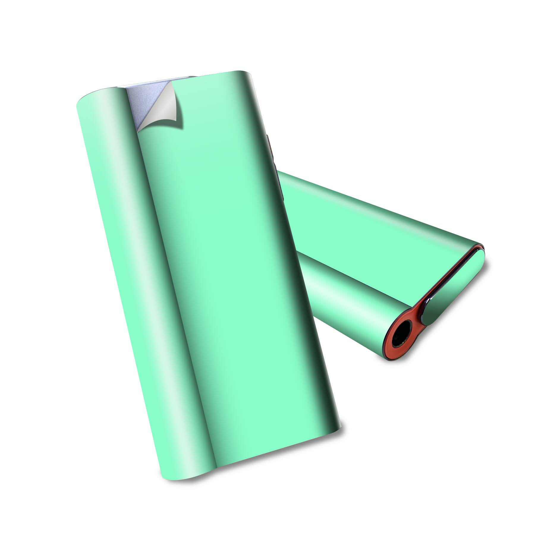 glo hyper air 専用 デザインスキンシール 全面 フルセット カバー ケース 保護 グロー ハイパー エア グロウ ステッカー デコ アクセサリー 電子たばこ 012243 緑　単色　シンプル