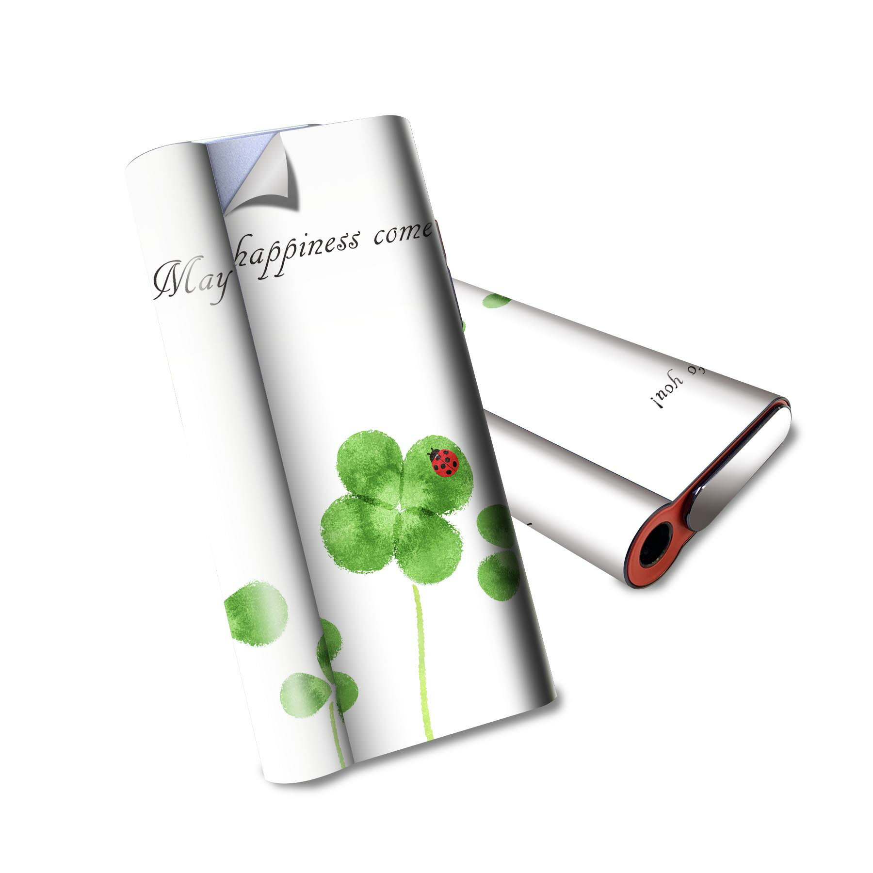 glo hyper air 専用 デザインスキンシール 全面 フルセット カバー ケース 保護 グロー ハイパー エア グロウ ステッカー デコ アクセサリー 電子たばこ 013263 クローバー 植物 英語