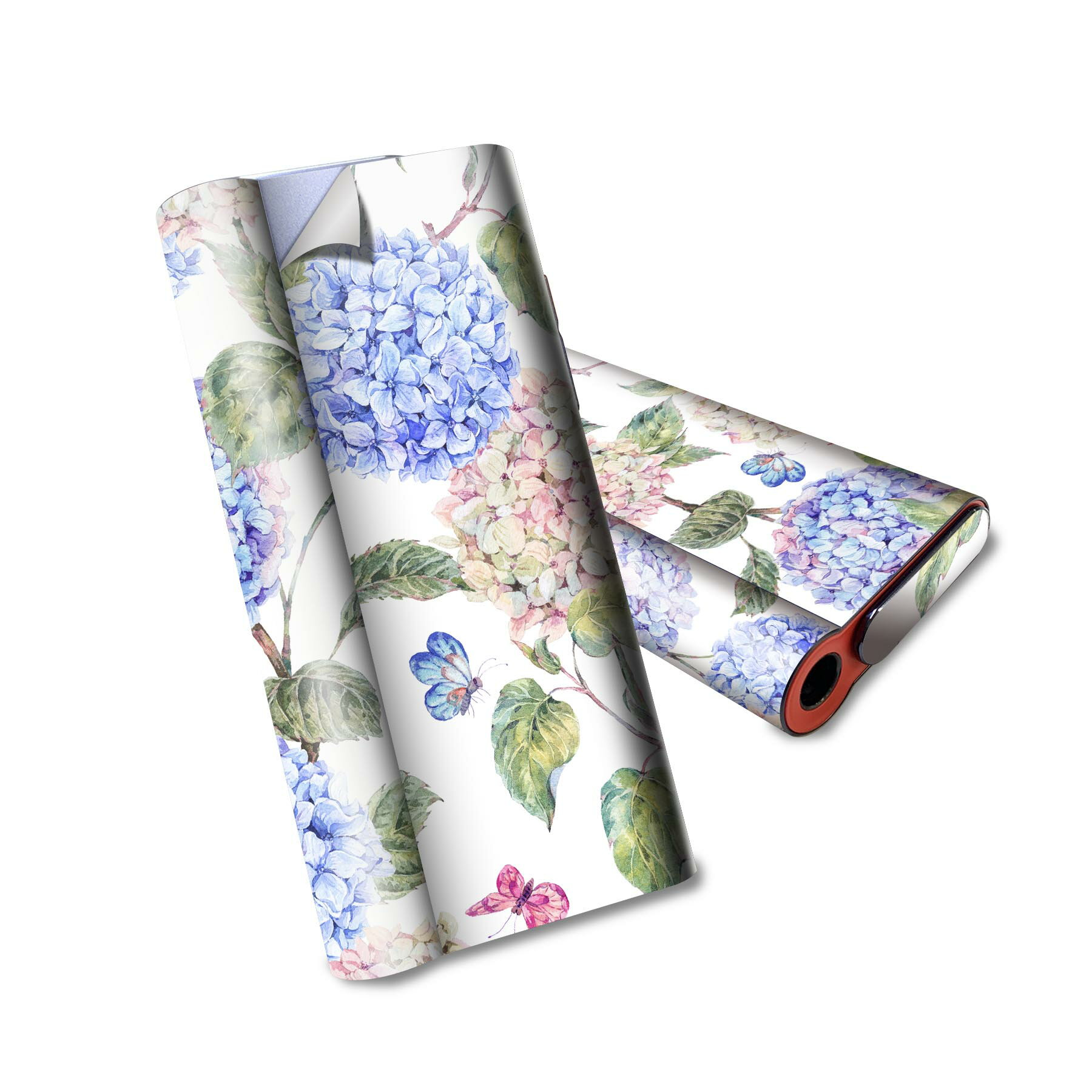 glo hyper air 専用 デザインスキンシール 全面 フルセット カバー ケース 保護 グロー ハイパー エア グロウ ステッカー デコ アクセサリー 電子たばこ 014672 花　　アジサイ