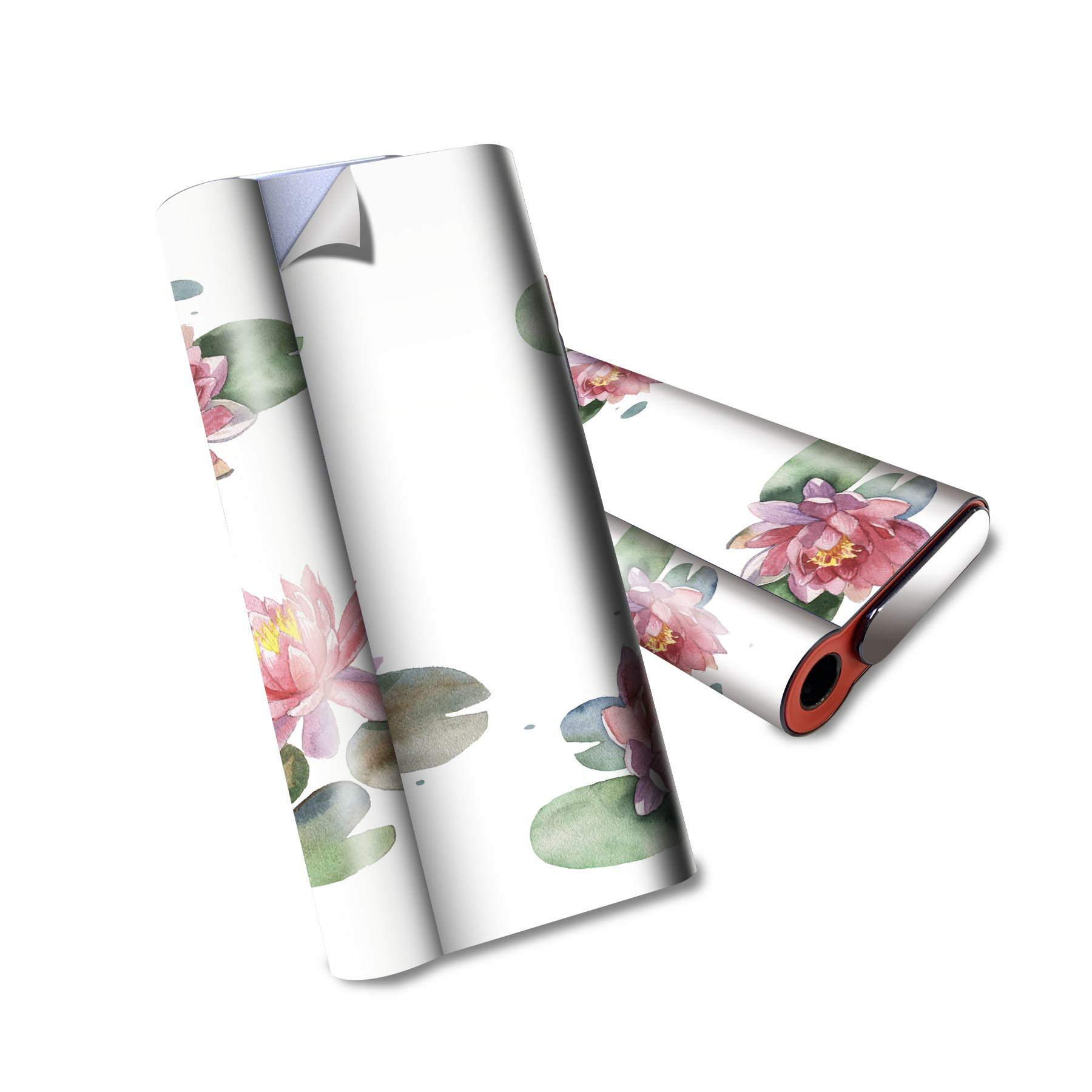 glo hyper air 専用 デザインスキンシール 全面 フルセット カバー ケース 保護 グロー ハイパー エア グロウ ステッカー デコ アクセサリー 電子たばこ 014705 花　水蓮