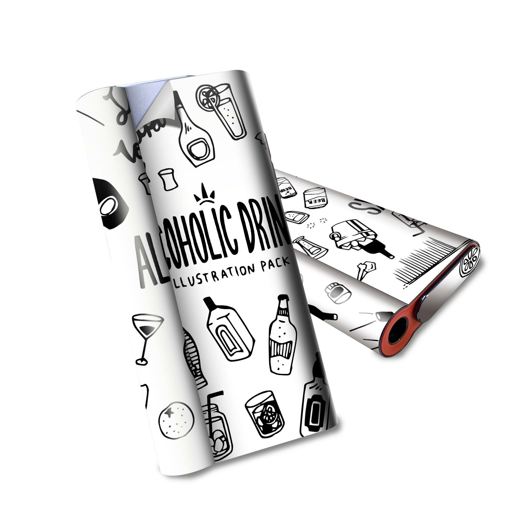 glo hyper air 専用 デザインスキンシール 全面 フルセット カバー ケース 保護 グロー ハイパー エア グロウ ステッカー デコ アクセサリー 電子たばこ 016195 お酒　ビール