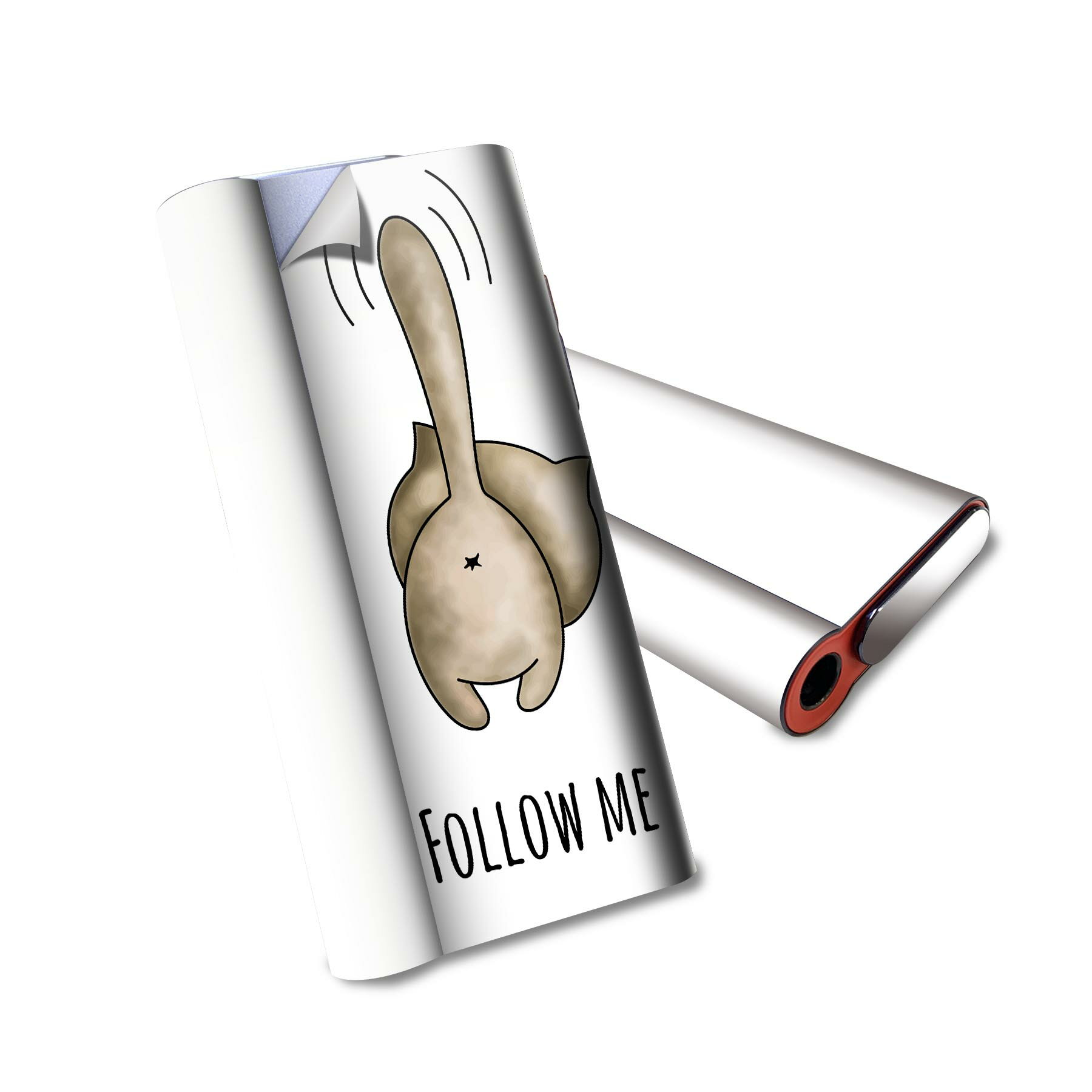 glo hyper air 専用 デザインスキンシール 全面 フルセット カバー ケース 保護 グロー ハイパー エア グロウ ステッカー デコ アクセサリー 電子たばこ 016226 猫　イラスト　おしり