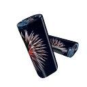 glo hyper pro 用 デザインスキンシール 側面2枚 天面3枚 セット 360°カバー ケース 保護 グロー ハイパー プロ グロウ ステッカー デコ アクセサリー 000034 花火 夜 橋 祭り