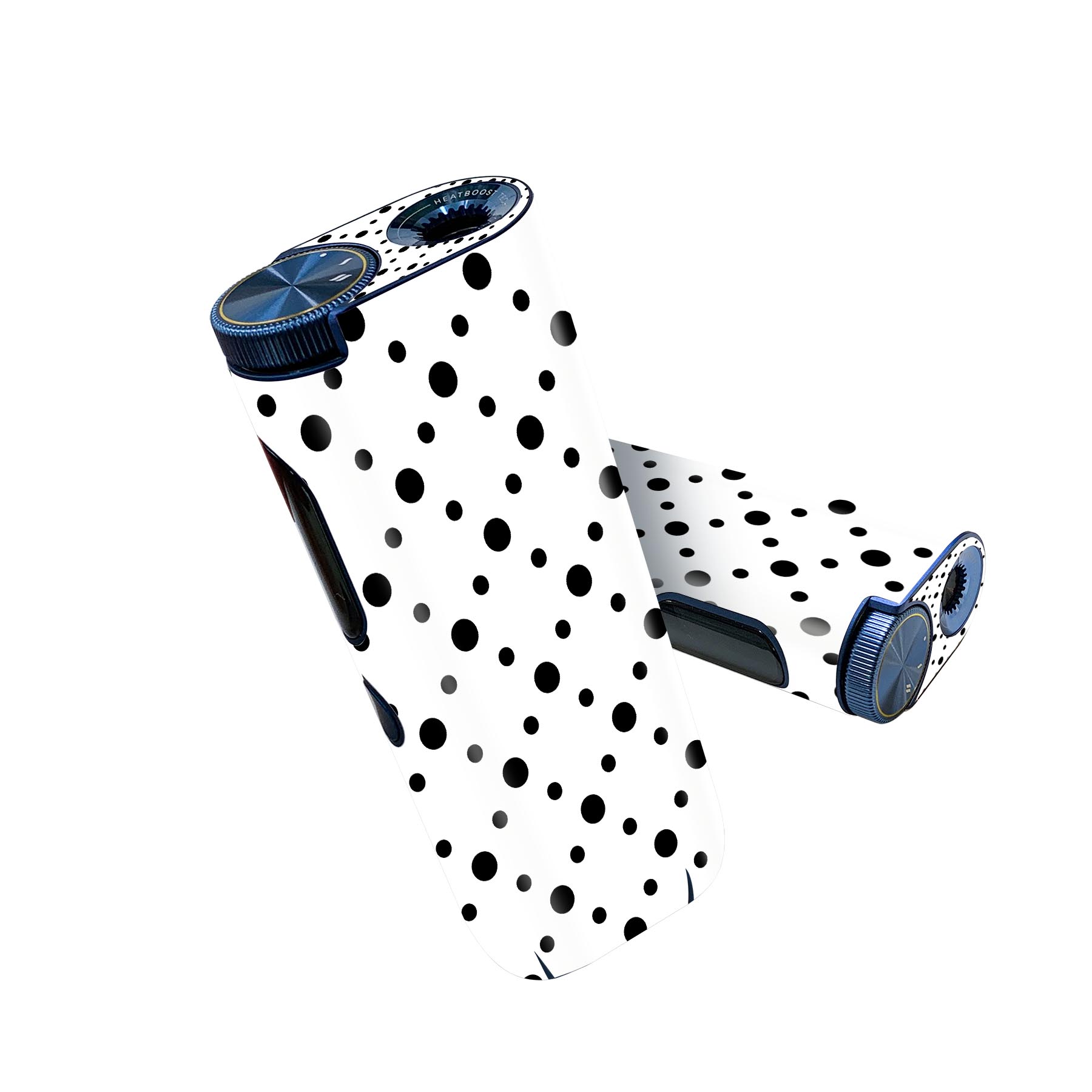 glo hyper pro 用 デザインスキンシール 側面2枚 天面3枚 セット 360°カバー ケース 保護 グロー ハイパー プロ グロウ ステッカー デコ アクセサリー 000099 水玉 ドット モノクロ