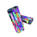 glo hyper pro 用 デザインスキンシール 側面2枚 天面3枚 セット 360°カバー ケース 保護 グロー ハイパー プロ グロウ ステッカー デコ アクセサリー 000101 カラフル タイル 模様