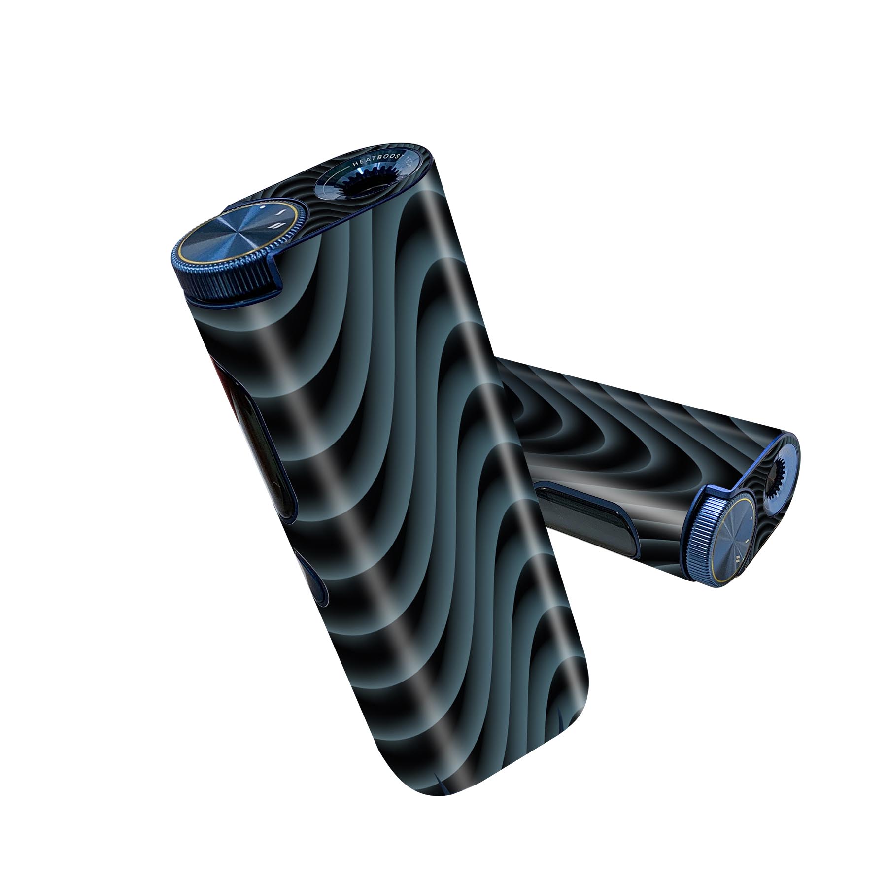 glo hyper pro 用 デザインスキンシール 側面2枚 天面3枚 セット 360°カバー ケース 保護 グロー ハイパー プロ グロウ ステッカー デコ アクセサリー 000361 波模様