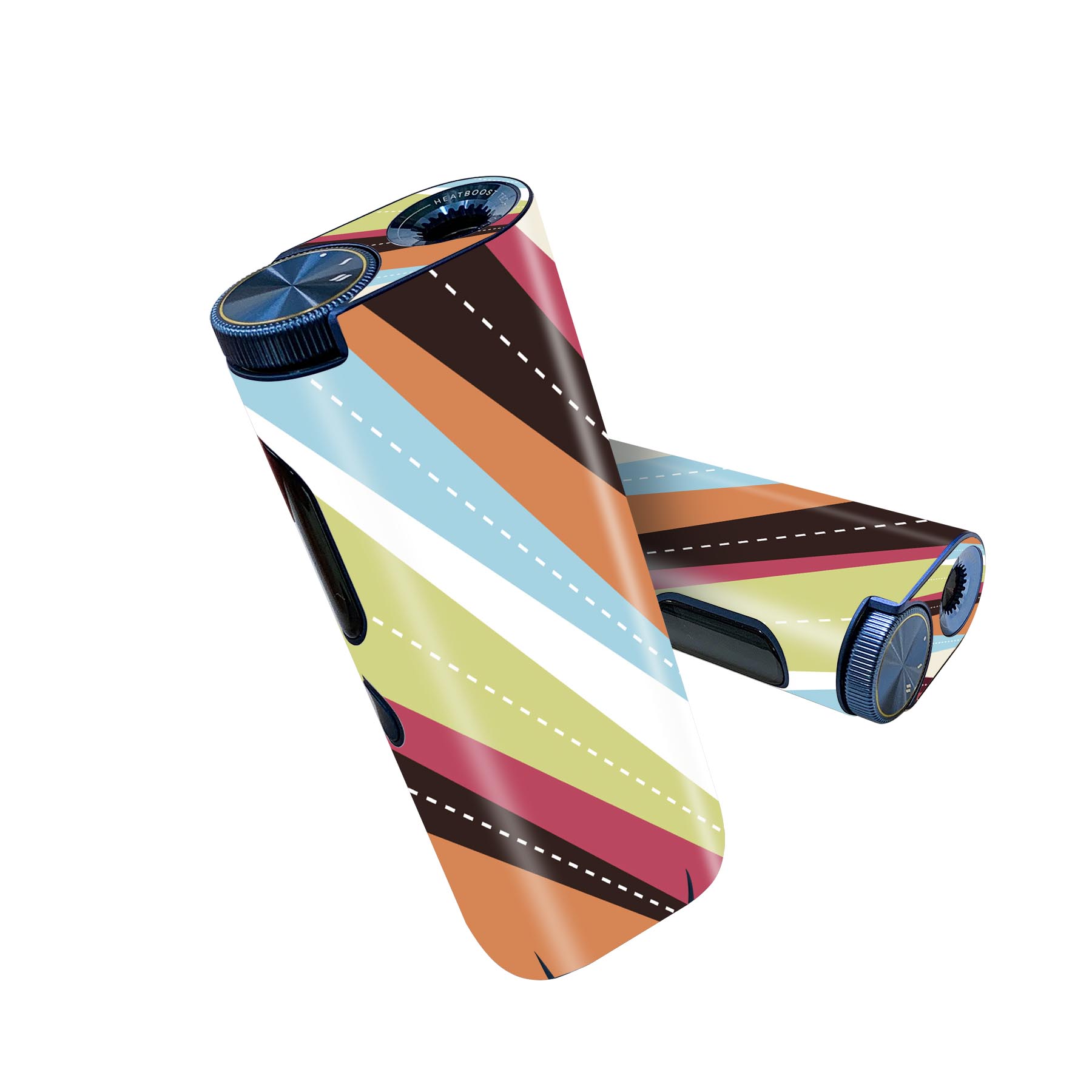 glo hyper pro 用 デザインスキンシール 側面2枚 天面3枚 セット 360°カバー ケース 保護 グロー ハイパー プロ グロウ ステッカー デコ アクセサリー 000533 カラフル　模様