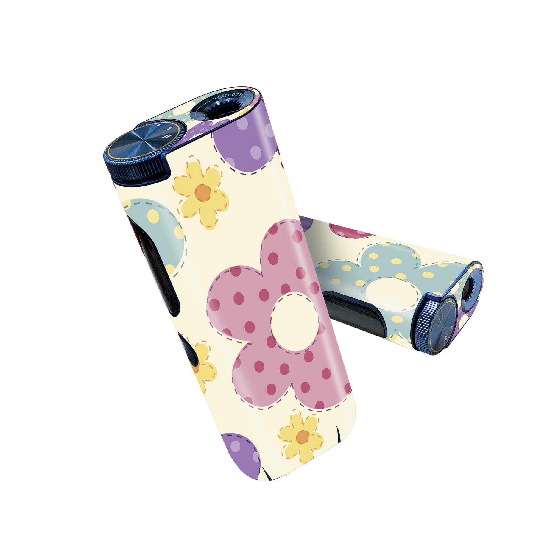 glo hyper pro 用 デザインスキンシール 側面2枚 天面3枚 セット 360°カバー ケース 保護 グロー ハイパー プロ グロウ ステッカー デコ アクセサリー 000673 花　カラフル