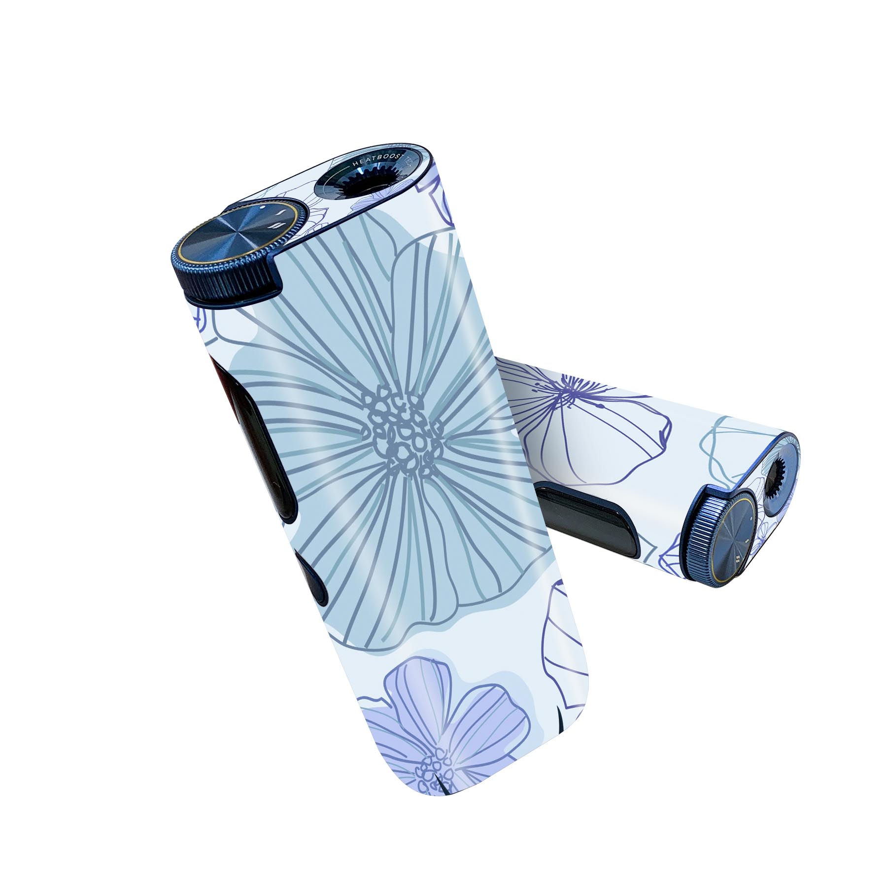 glo hyper pro 用 デザインスキンシール 側面2枚 天面3枚 セット 360°カバー ケース 保護 グロー ハイパー プロ グロウ ステッカー デコ アクセサリー 000725 花　模様