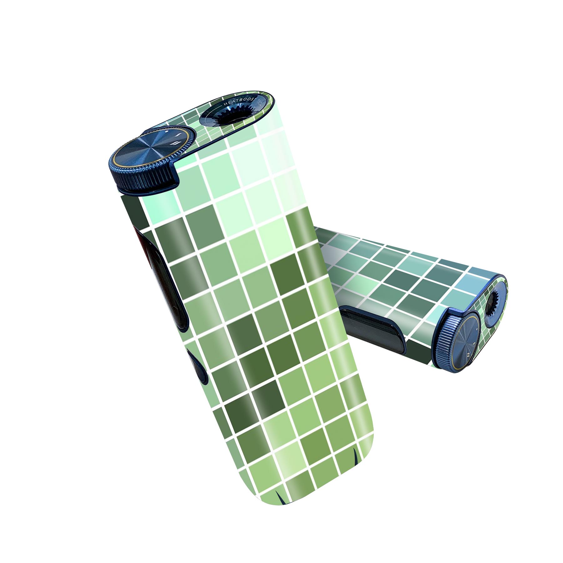 glo hyper pro 用 デザインスキンシール 側面2枚 天面3枚 セット 360°カバー ケース 保護 グロー ハイパー プロ グロウ ステッカー デコ アクセサリー 000811 ミラー　四角