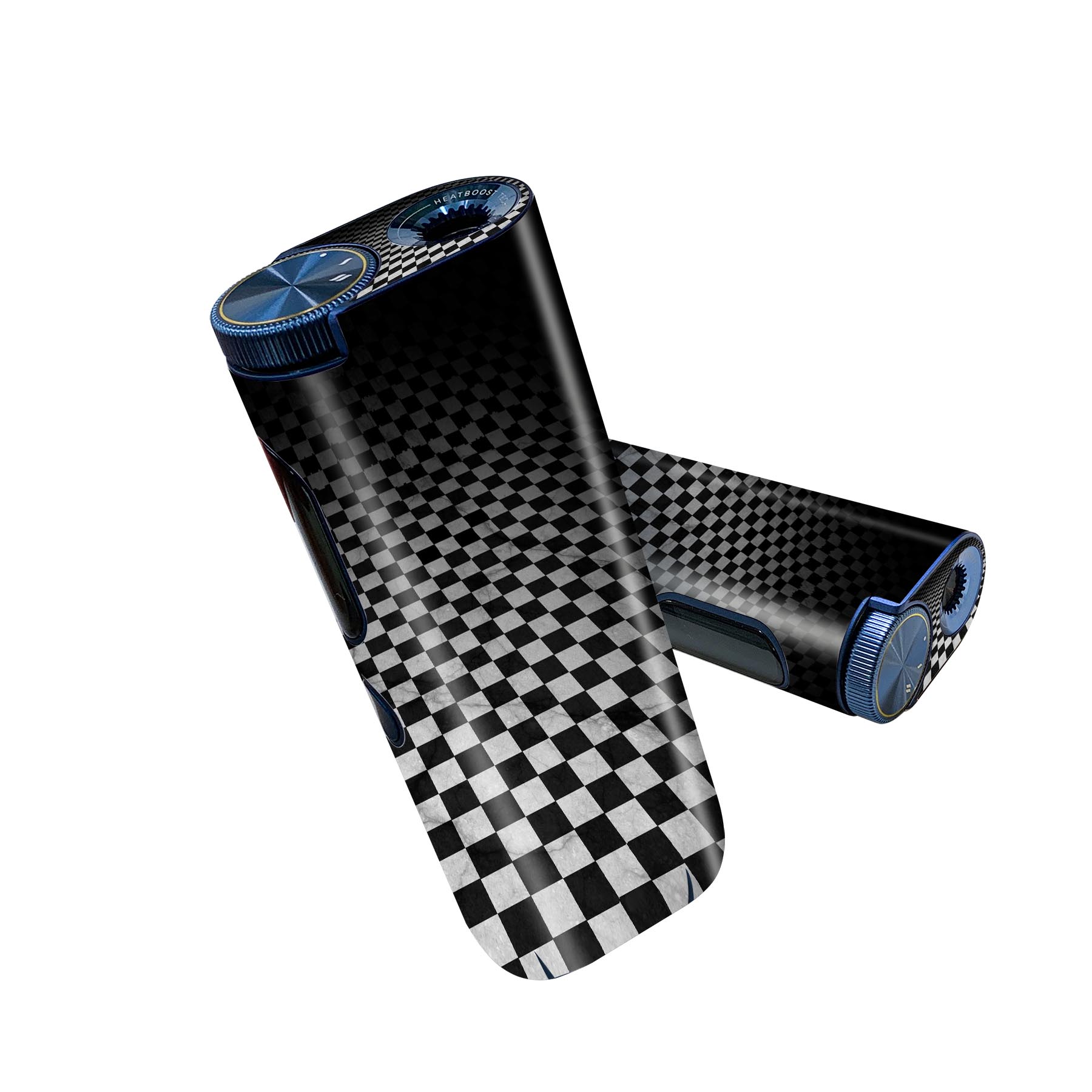 glo hyper pro 用 デザインスキンシール 側面2枚 天面3枚 セット 360°カバー ケース 保護 グロー ハイパー プロ グロウ ステッカー デコ アクセサリー 000845 市松模様　グラデーション