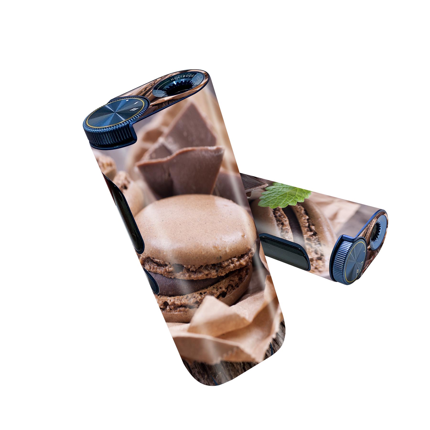 glo hyper pro 用 デザインスキンシール 側面2枚 天面3枚 セット 360°カバー ケース 保護 グロー ハイパー プロ グロウ ステッカー デコ アクセサリー 001014 マカロン チョコレート