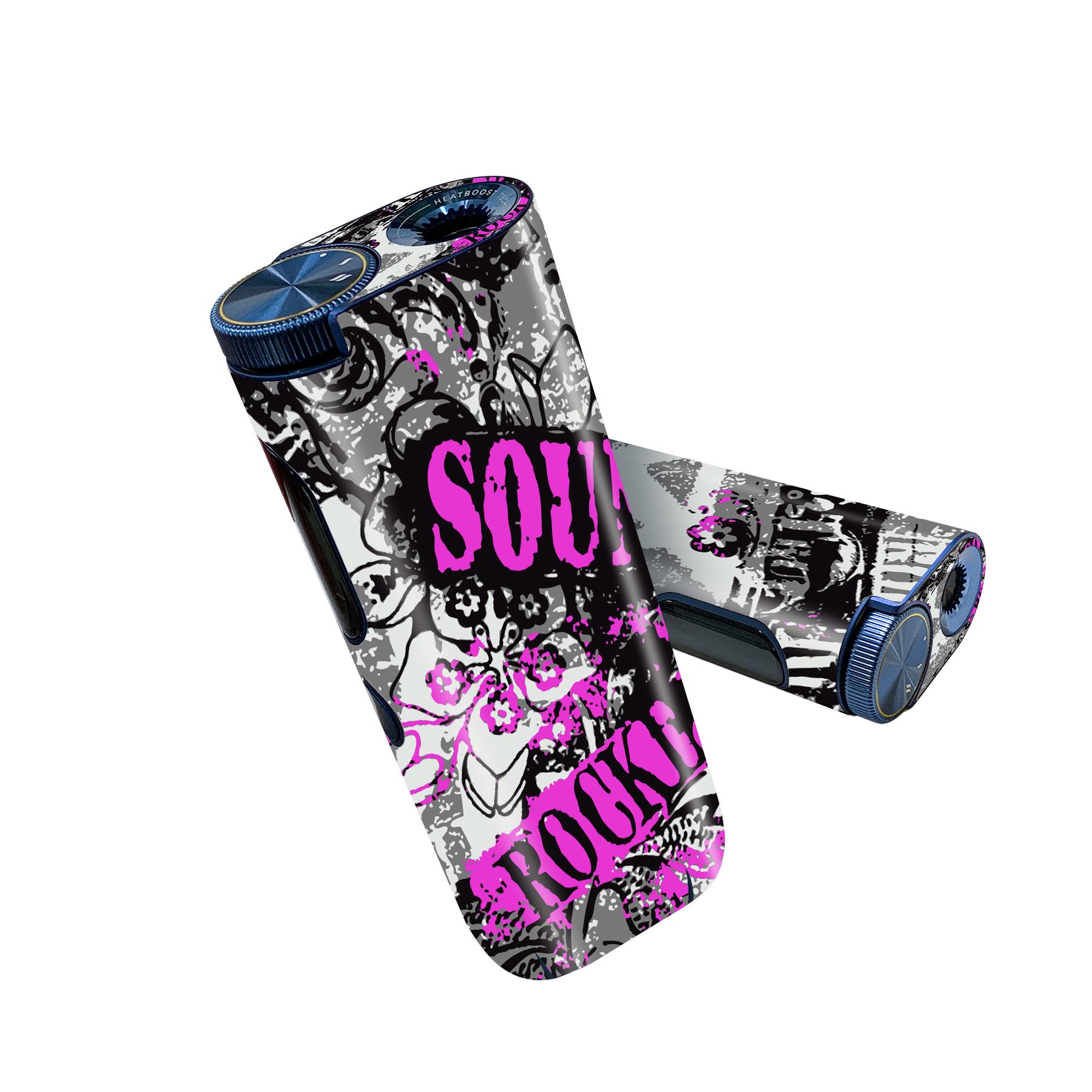 glo hyper pro 用 デザインスキンシール 側面2枚 天面3枚 セット 360°カバー ケース 保護 グロー ハイパー プロ グロウ ステッカー デコ アクセサリー 001092 ROCK　王冠