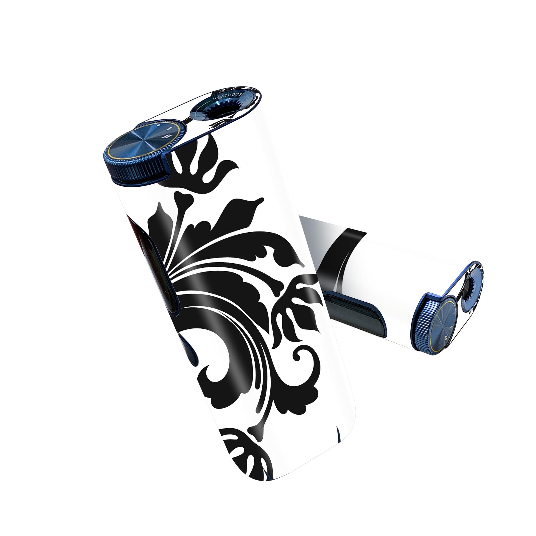 glo hyper pro 用 デザインスキンシール 側面2枚 天面3枚 セット 360°カバー ケース 保護 グロー ハイパー プロ グロウ ステッカー デコ アクセサリー 001237 花　蝶々