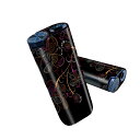 glo hyper pro 用 デザインスキンシール 側面2枚 天面3枚 セット 360°カバー ケース 保護 グロー ハイパー プロ グロウ ステッカー デコ アクセサリー 001255 花 黒