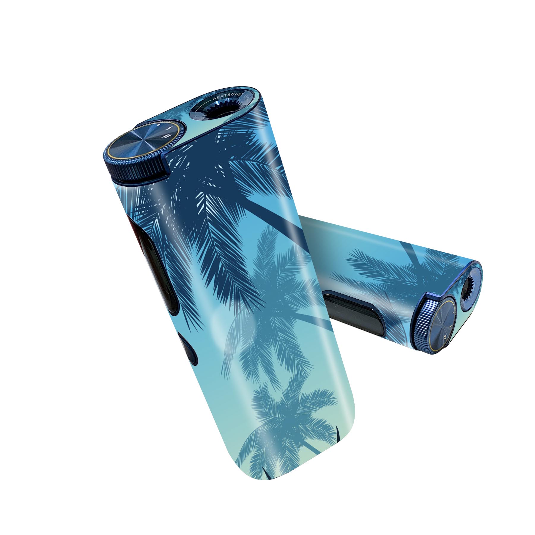 glo hyper pro 用 デザインスキンシール 側面2枚 天面3枚 セット 360°カバー ケース 保護 グロー ハイパー プロ グロウ ステッカー デコ アクセサリー 001358 ヤシの木