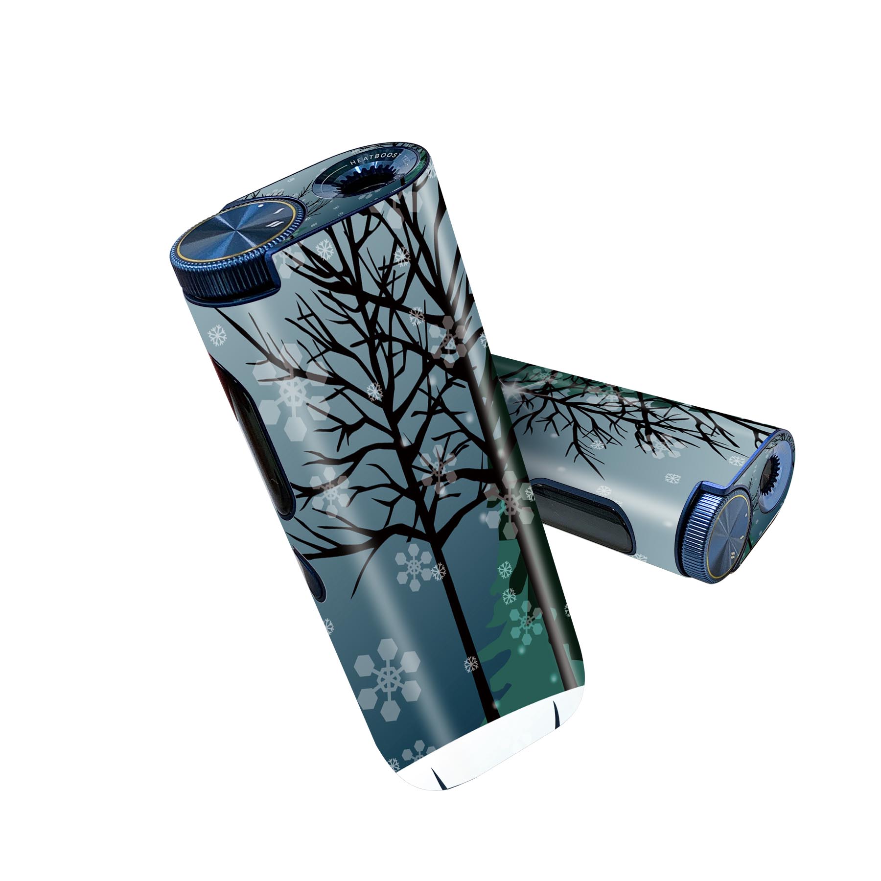 glo hyper pro 用 デザインスキンシール 側面2枚 天面3枚 セット 360°カバー ケース 保護 グロー ハイパー プロ グロウ ステッカー デコ アクセサリー 001467 雪　冬