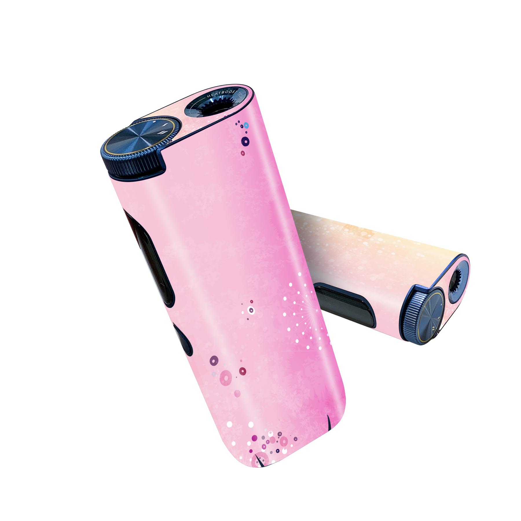 glo hyper pro 用 デザインスキンシール 側面2枚 天面3枚 セット 360°カバー ケース 保護 グロー ハイパー プロ グロウ ステッカー デコ アクセサリー 001998 花　　ピンク
