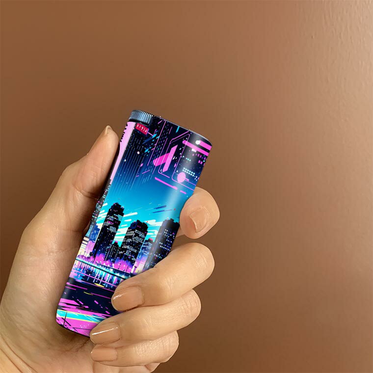 スマコレのglo hyper pro 用 デザインスキンシール 側面2枚 天面3枚 セット 360°カバー ケース 保護 グロー ハイパー プロ グロウ ステッカー デコ アクセサリー 033566 建物｜アングル2