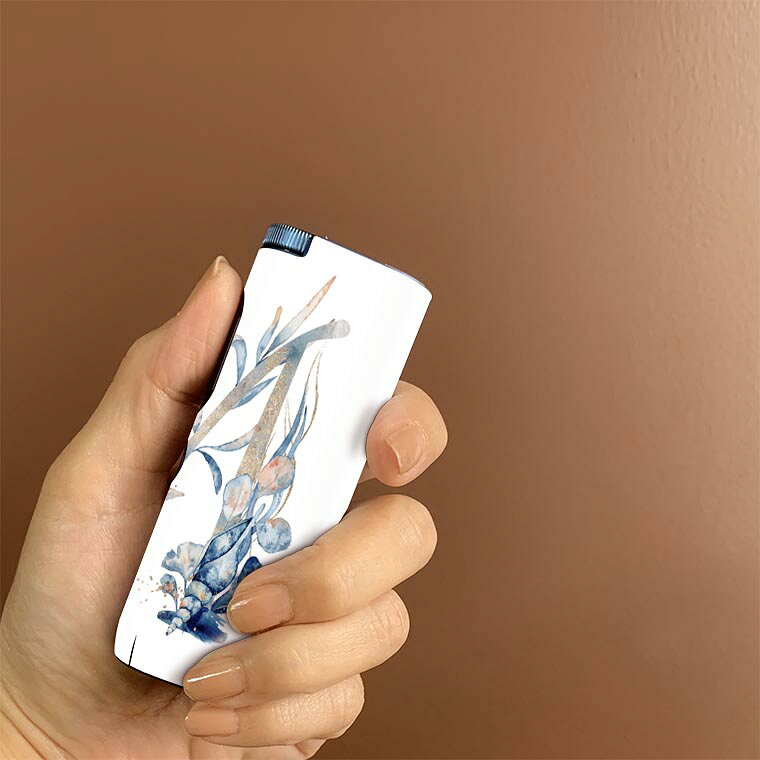 スマコレのglo hyper pro 用 デザインスキンシール 側面2枚 天面3枚 セット 360°カバー ケース 保護 グロー ハイパー プロ グロウ ステッカー デコ アクセサリー 019665 文字 m アルファベット｜アングル2