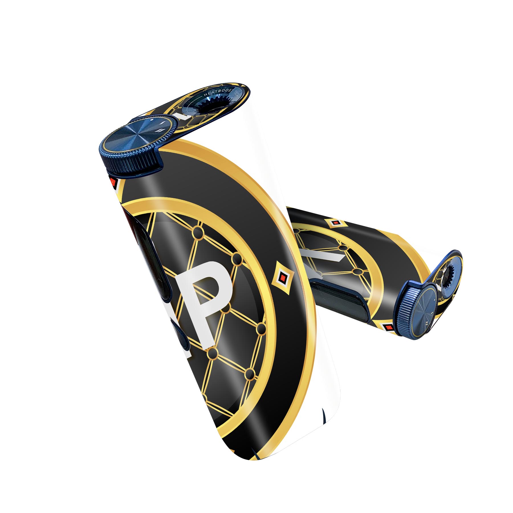 glo hyper pro 用 デザインスキンシール 側面2枚 天面3枚 セット 360°カバー ケース 保護 グロー ハイパー プロ グロウ ステッカー デコ アクセサリー 002380 VIP　王冠　イラスト