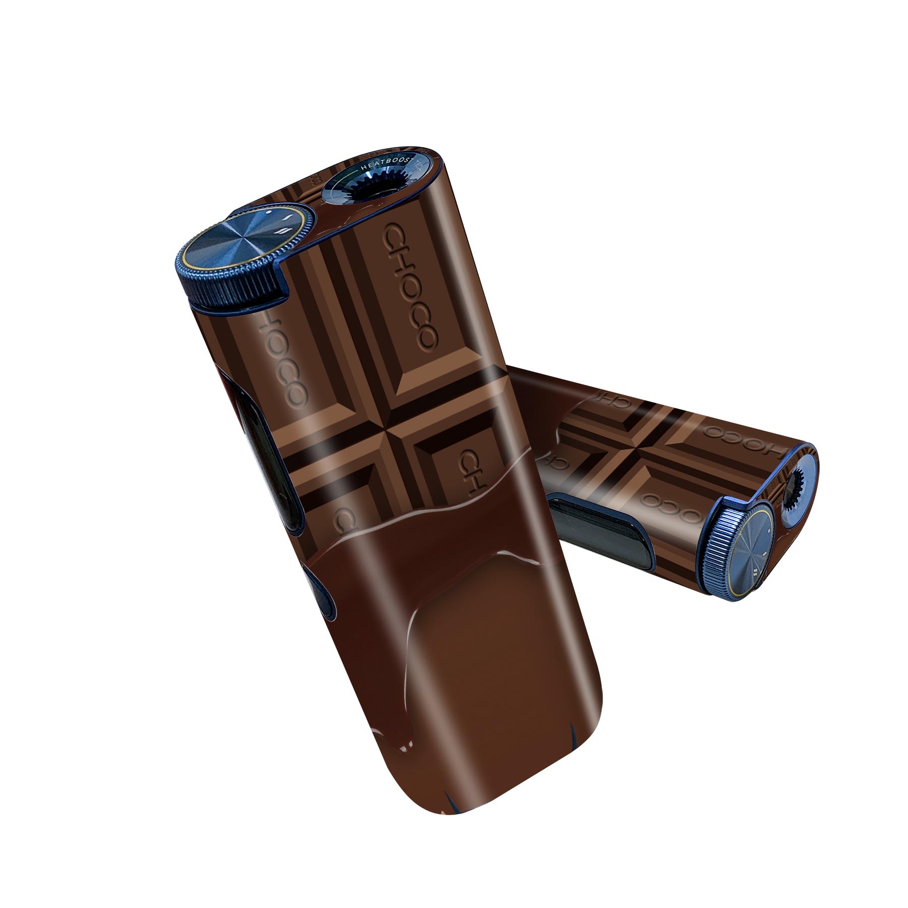 glo hyper pro 用 デザインスキンシール 側面2枚 天面3枚 セット 360°カバー ケース 保護 グロー ハイパー プロ グロウ ステッカー デコ アクセサリー 002445 チョコレート ブラウン