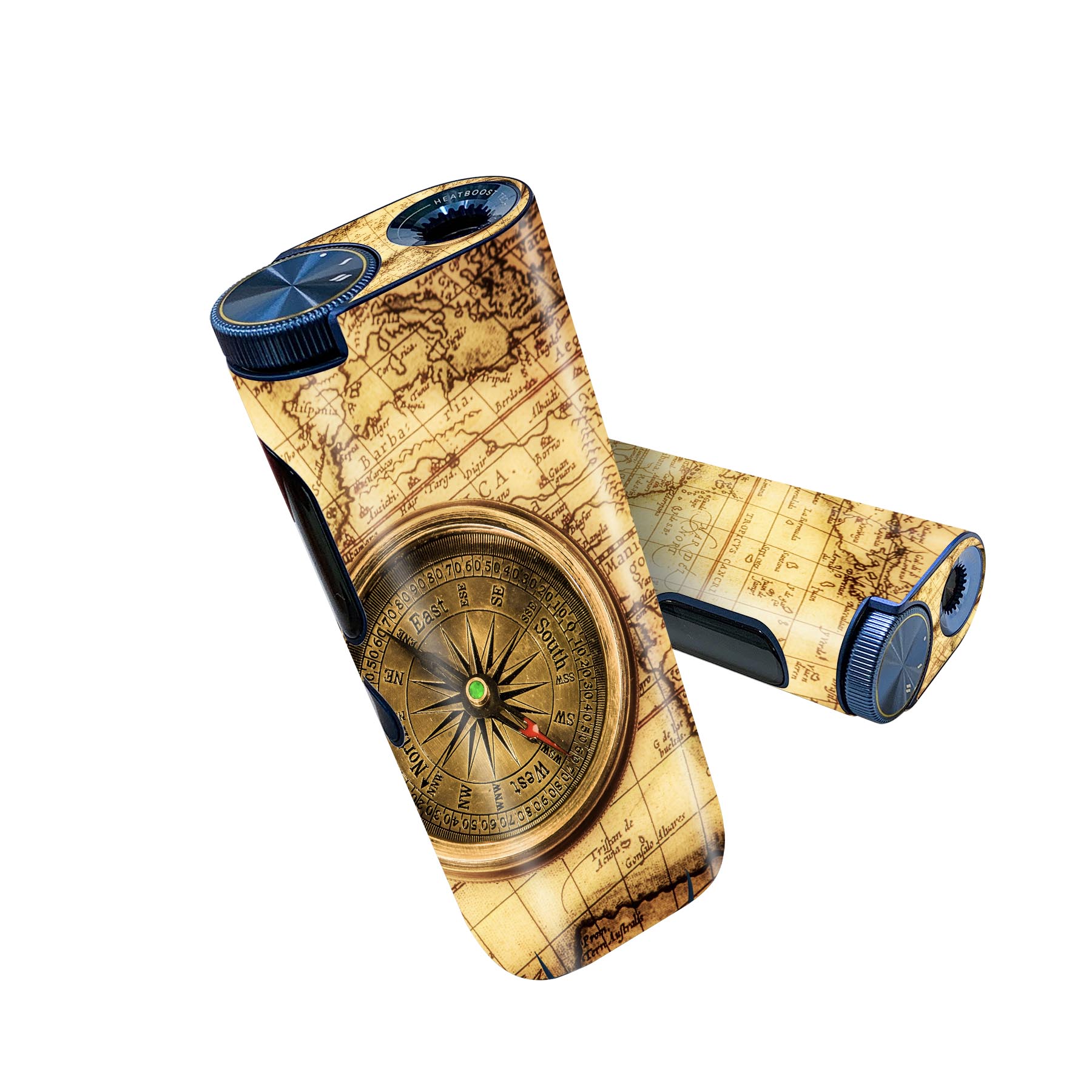 glo hyper pro 用 デザインスキンシール 側面2枚 天面3枚 セット 360°カバー ケース 保護 グロー ハイパー プロ グロウ ステッカー デコ アクセサリー 002686 地図　レトロ　写真