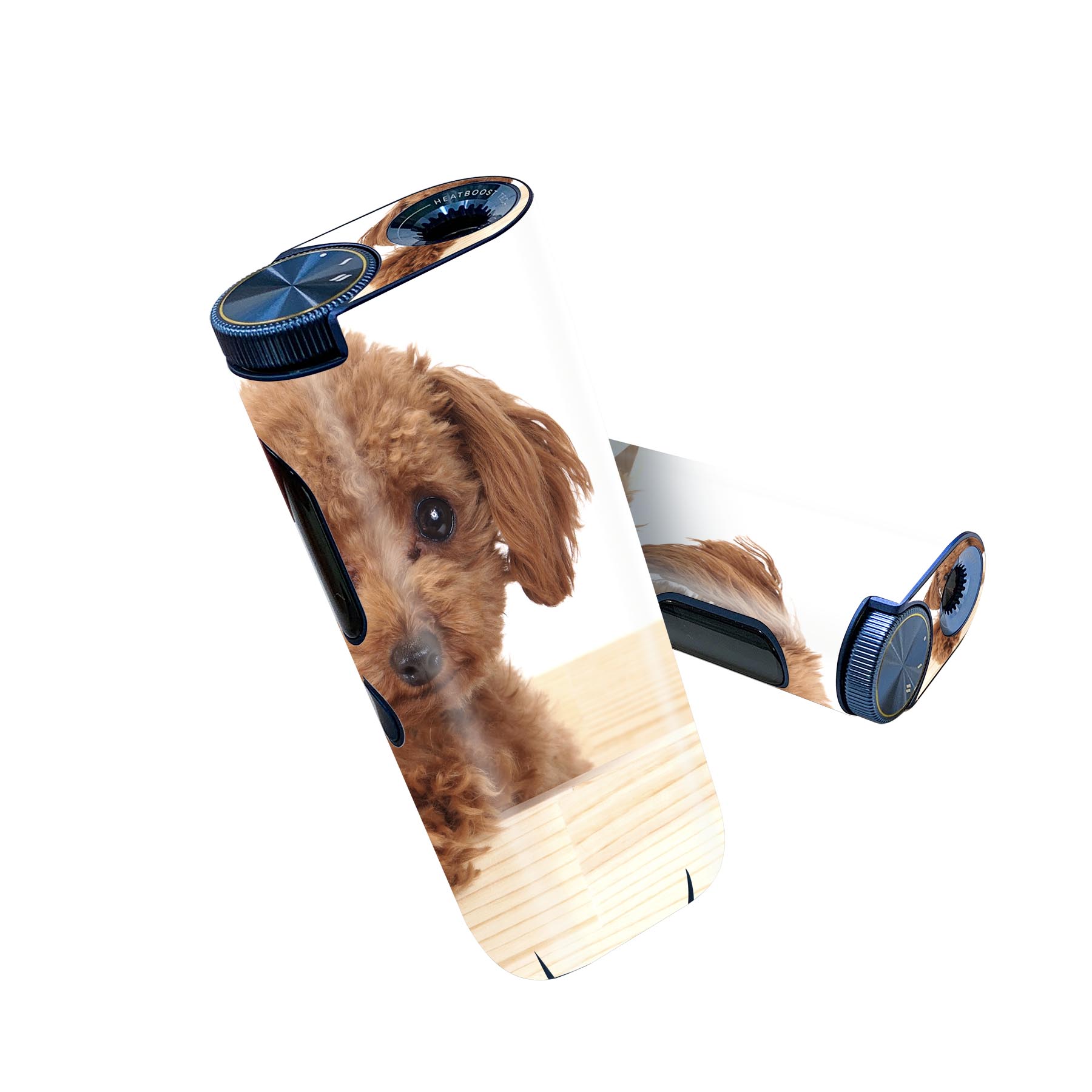 glo hyper pro 用 デザインスキンシール 側面2枚 天面3枚 セット 360°カバー ケース 保護 グロー ハイパー プロ グロウ ステッカー デコ アクセサリー 002769 犬　動物　写真