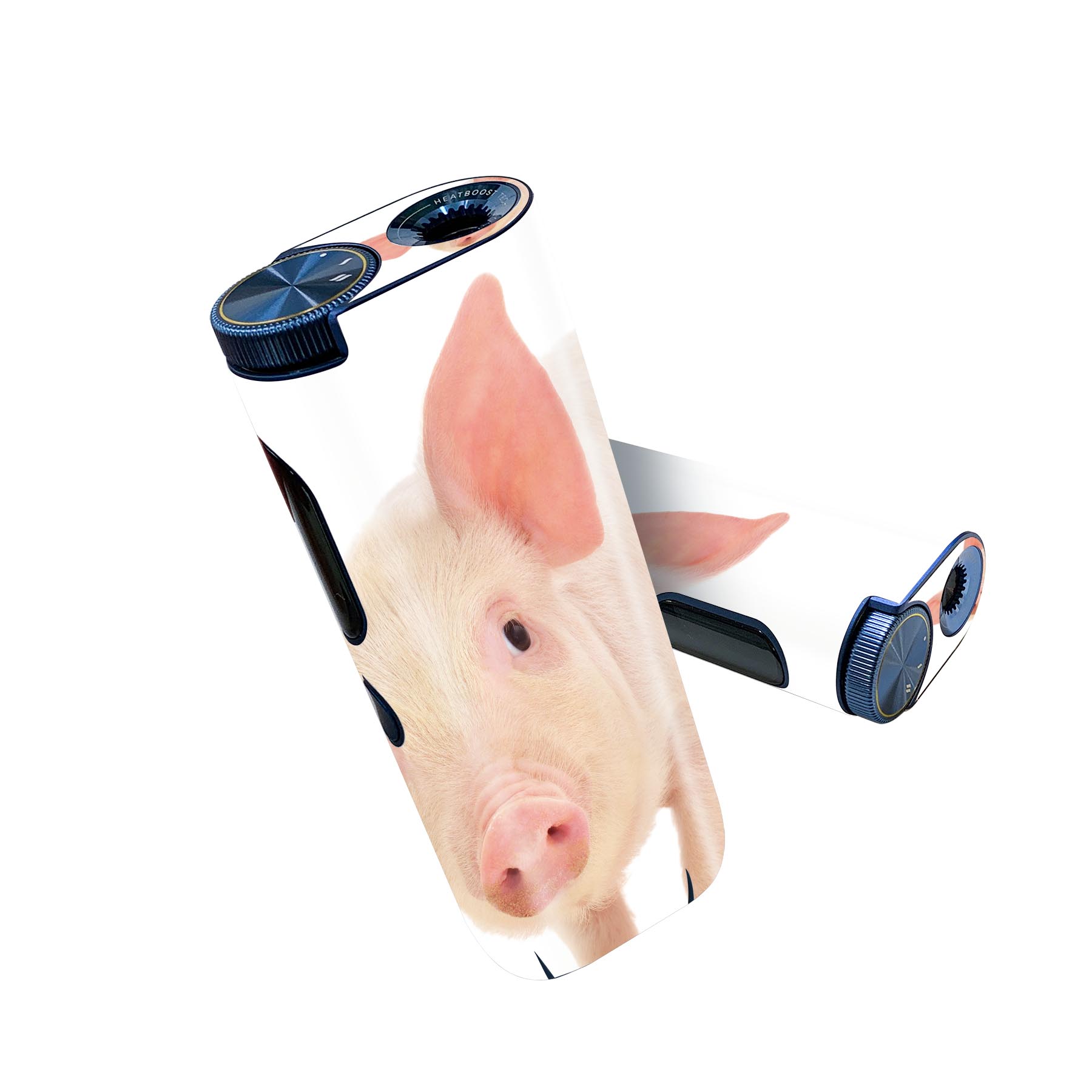 glo hyper pro 用 デザインスキンシール 側面2枚 天面3枚 セット 360°カバー ケース 保護 グロー ハイパー プロ グロウ ステッカー デコ アクセサリー 002775 ぶた　動物　写真