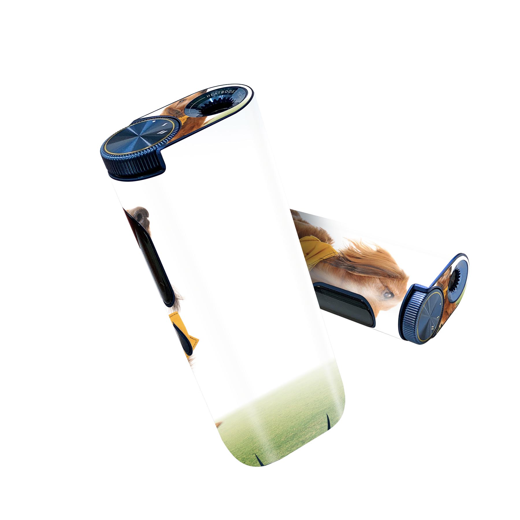 glo hyper pro 用 デザインスキンシール 側面2枚 天面3枚 セット 360°カバー ケース 保護 グロー ハイパー プロ グロウ ステッカー デコ アクセサリー 002852 犬　動物　写真