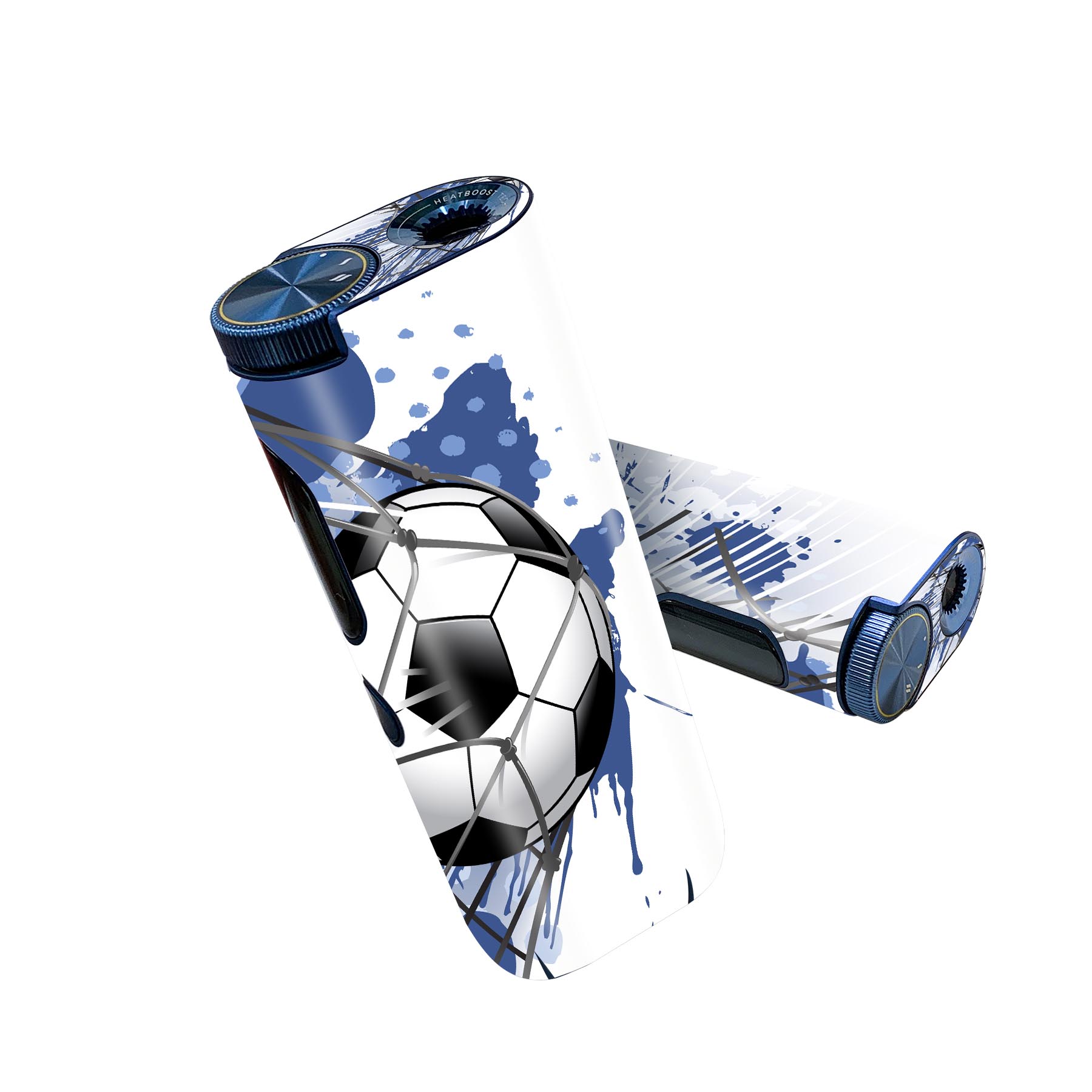 glo hyper pro 用 デザインスキンシール 側面2枚 天面3枚 セット 360°カバー ケース 保護 グロー ハイパー プロ グロウ ステッカー デコ アクセサリー 002904 スポーツ　イラスト　青