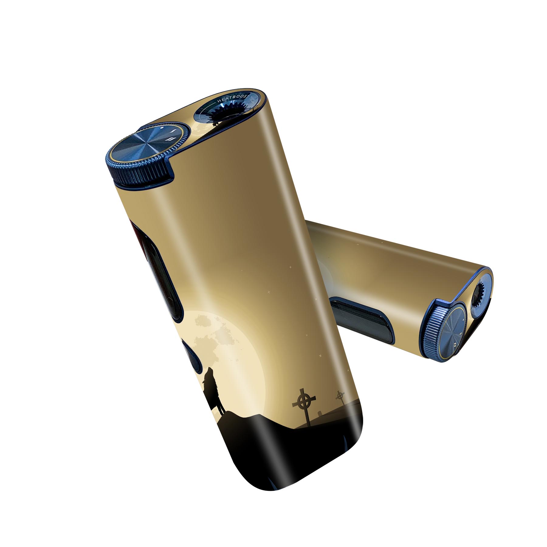 glo hyper pro 用 デザインスキンシール 側面2枚 天面3枚 セット 360°カバー ケース 保護 グロー ハイパー プロ グロウ ステッカー デコ アクセサリー 003380 動物　月　写真